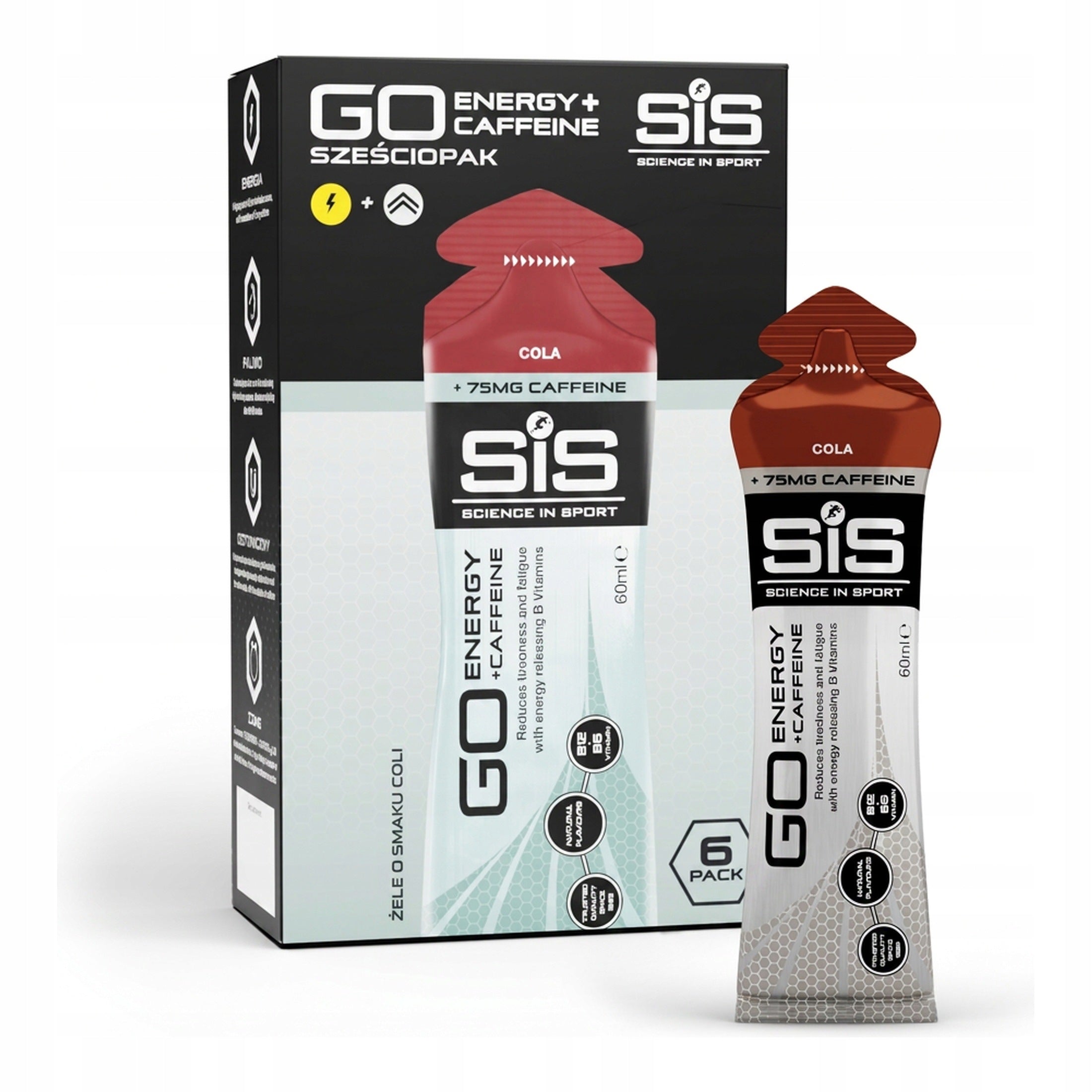Science in Sport GO Energy + Caffeine Gel Cola 6 Pack