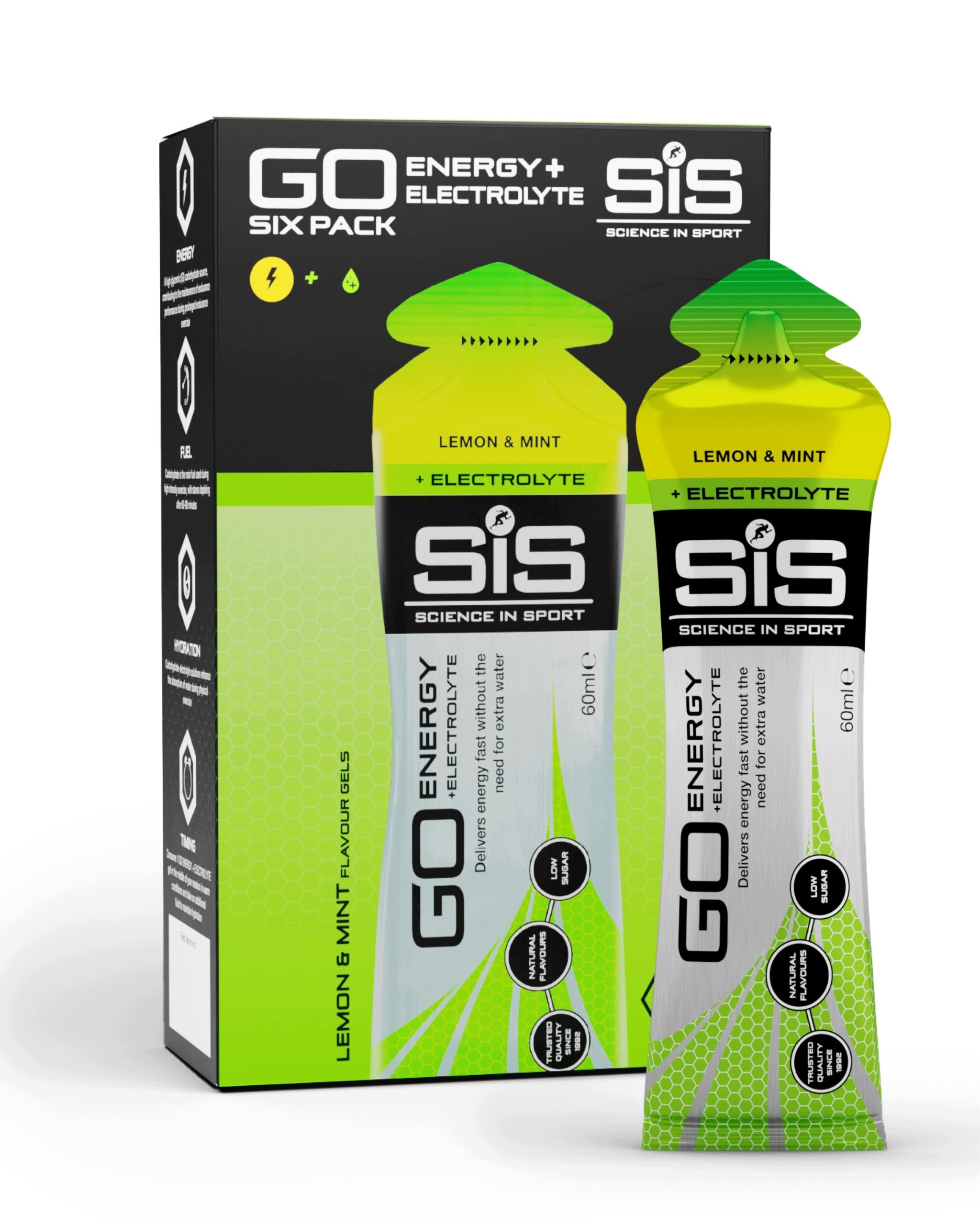 Science in Sport GO Energy + Electrolyte Gel Lemon Mint 6 Pack