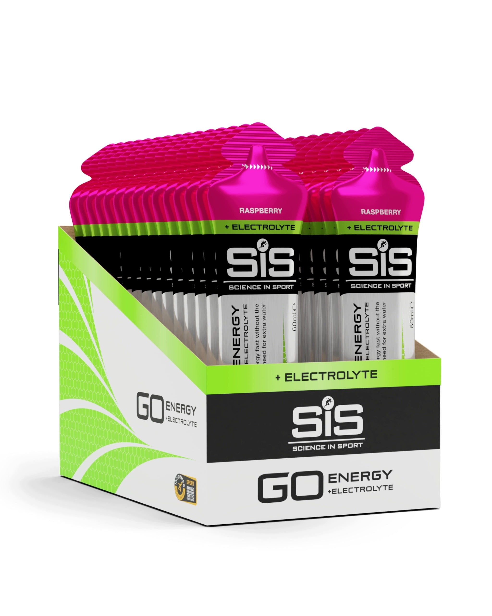 Science in Sport GO Energy + Electrolyte Gel Raspberry 30 Pack