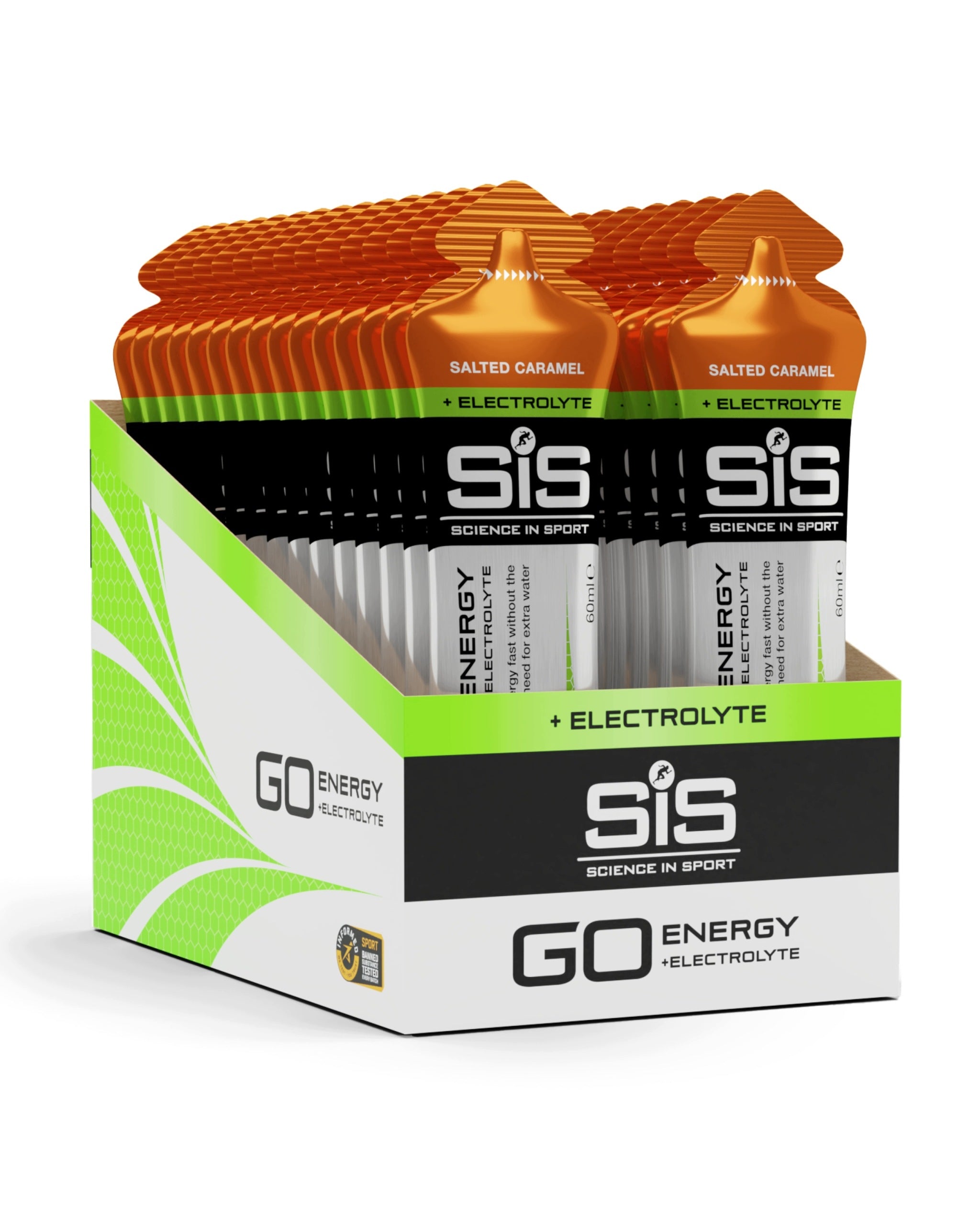 Science in Sport GO Energy + Electrolyte Gel Salty Caramel 30 Pack