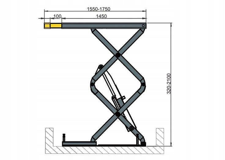 Scissor lift 3,5t Well Kraft 305MS/230V Brand Well Kraft