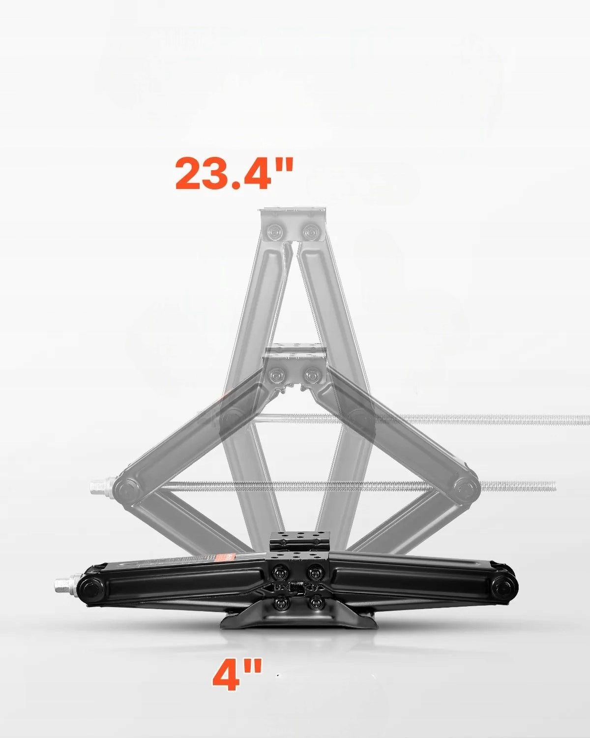 Scissor lift black premium 2948 kg steel 103-595 mm 2 pcs set Brand no brand