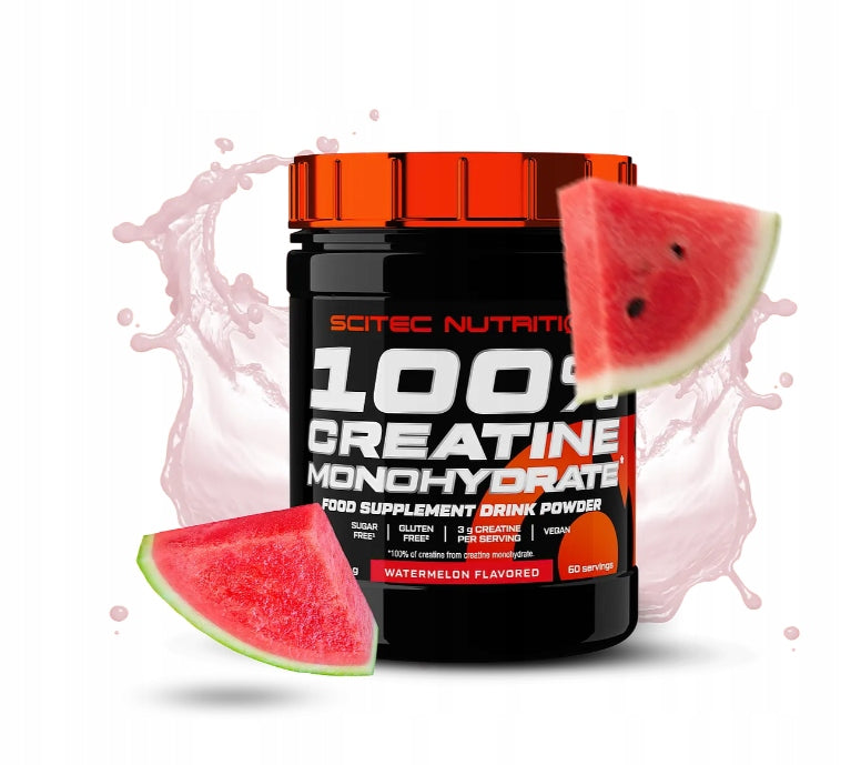 Scitec 100% Creatine Monohydrate 300 g Strawberry Green Tea Monohydrate Strength