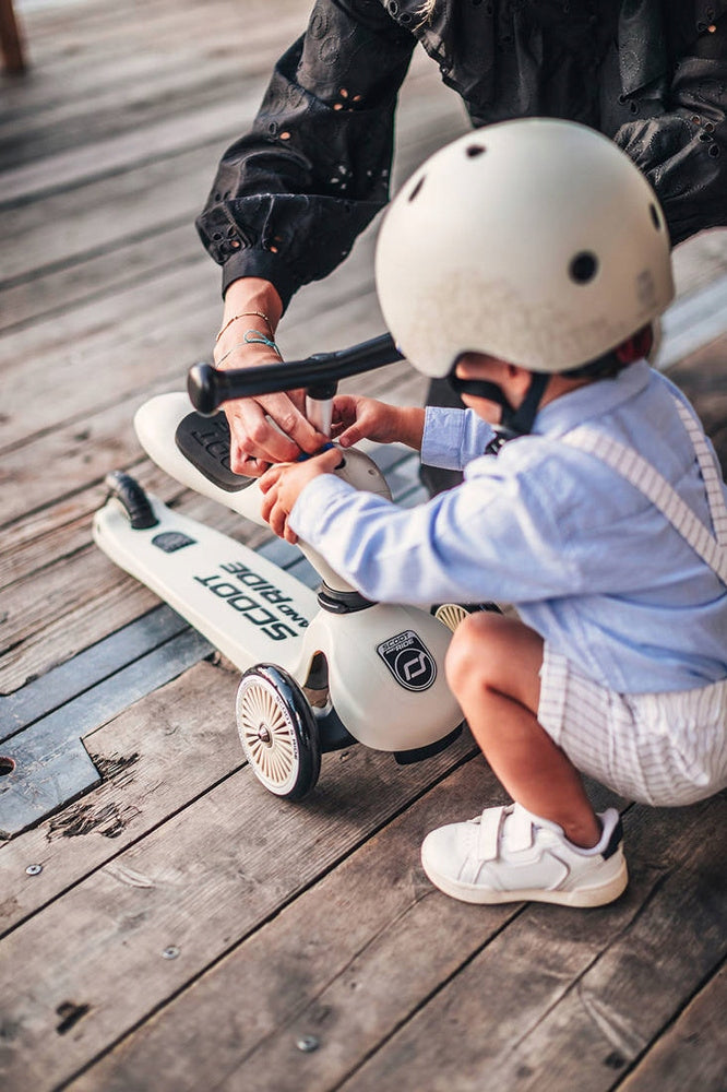 Scoot&Ride Highwaykick1 Scooter Ride-on 2in1 1-5 years Ash Color white gray