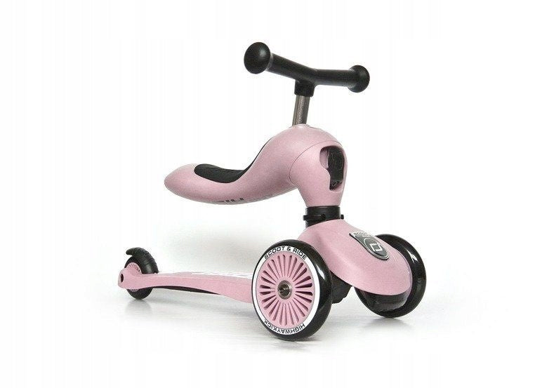Scoot&Ride Highwaykick1 Scooter with seat for children 1-5 years Rose