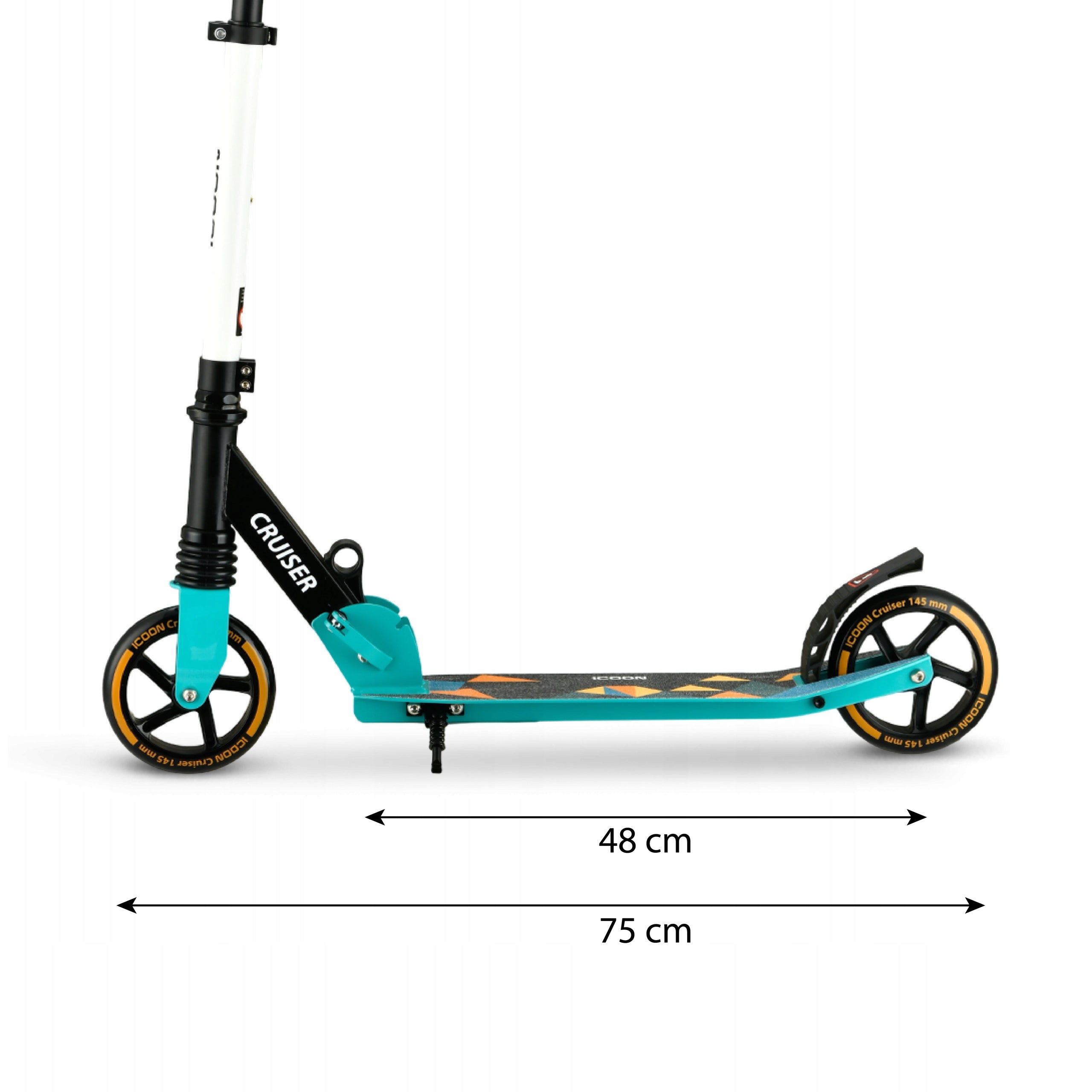 Scooter 145 mm Icoon Cruiser Folding Shock Absorber Adjustable Up to 50 kg Number of wheels 2