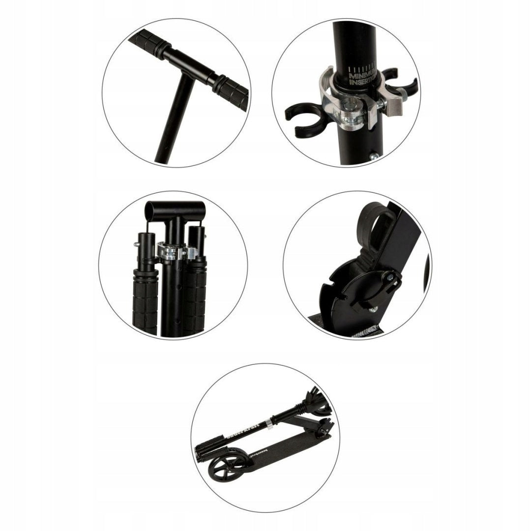 Scooter Black Folding Height Adjustment 91-100 cm Children and Youth Brand no brand