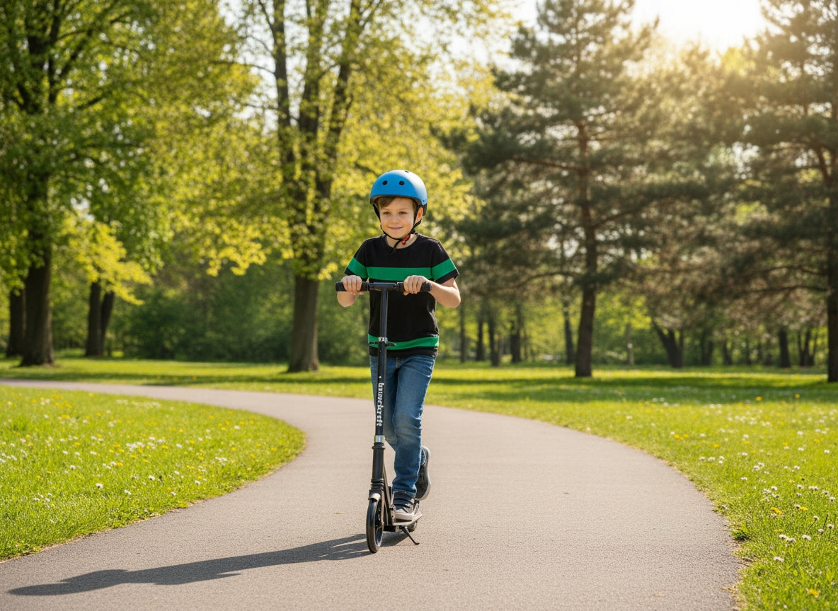 Scooter Black Folding Height Adjustment 91-100 cm Children and Youth Kind two-wheeled