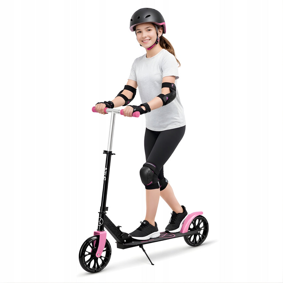 Scooter Folding City Adjustable Youth Rubber Wheels 200 mm Wheels natural rubber