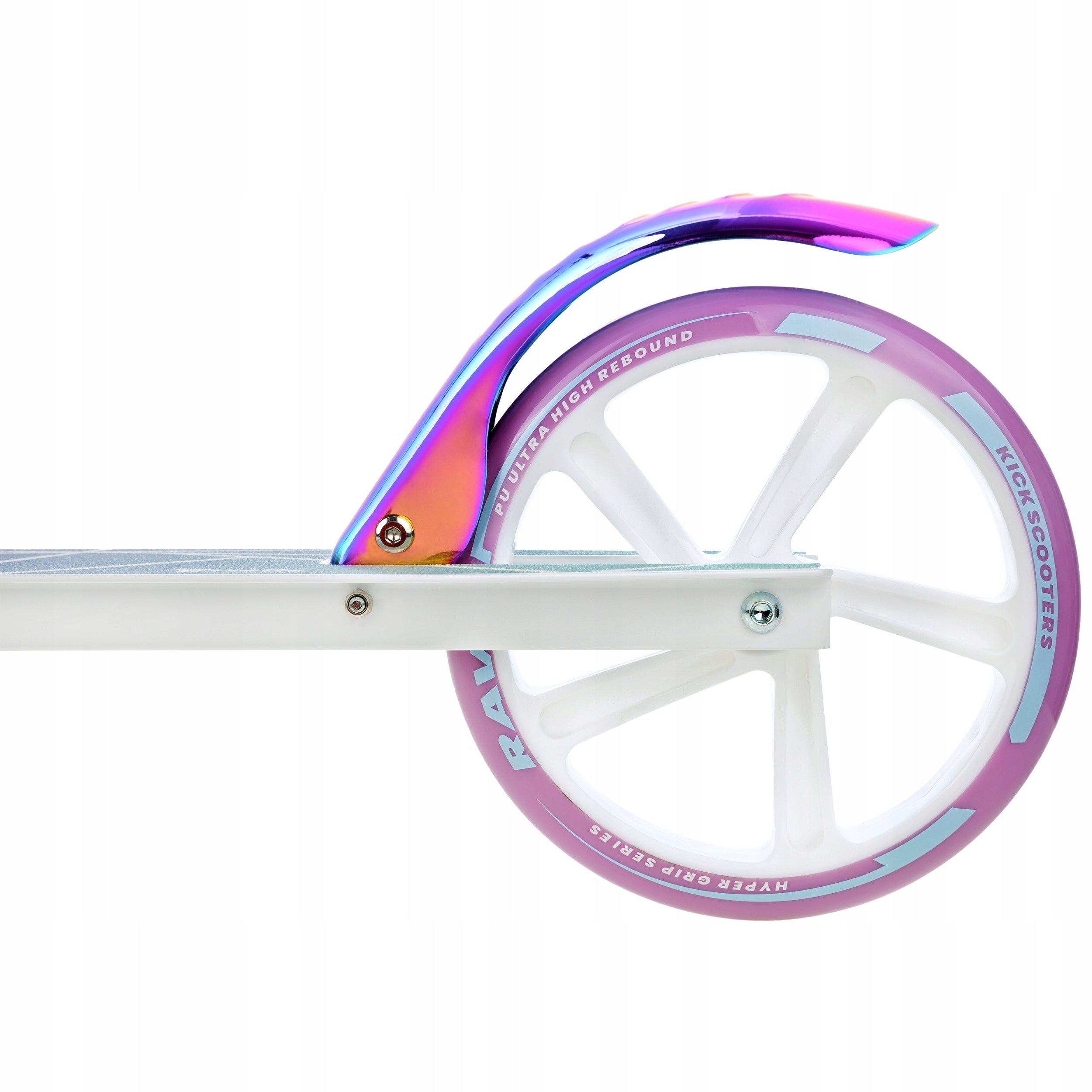 Scooter Folding RAVEN Estelle PRO White Neo Chrome 200mm shock absorber Brand Raven