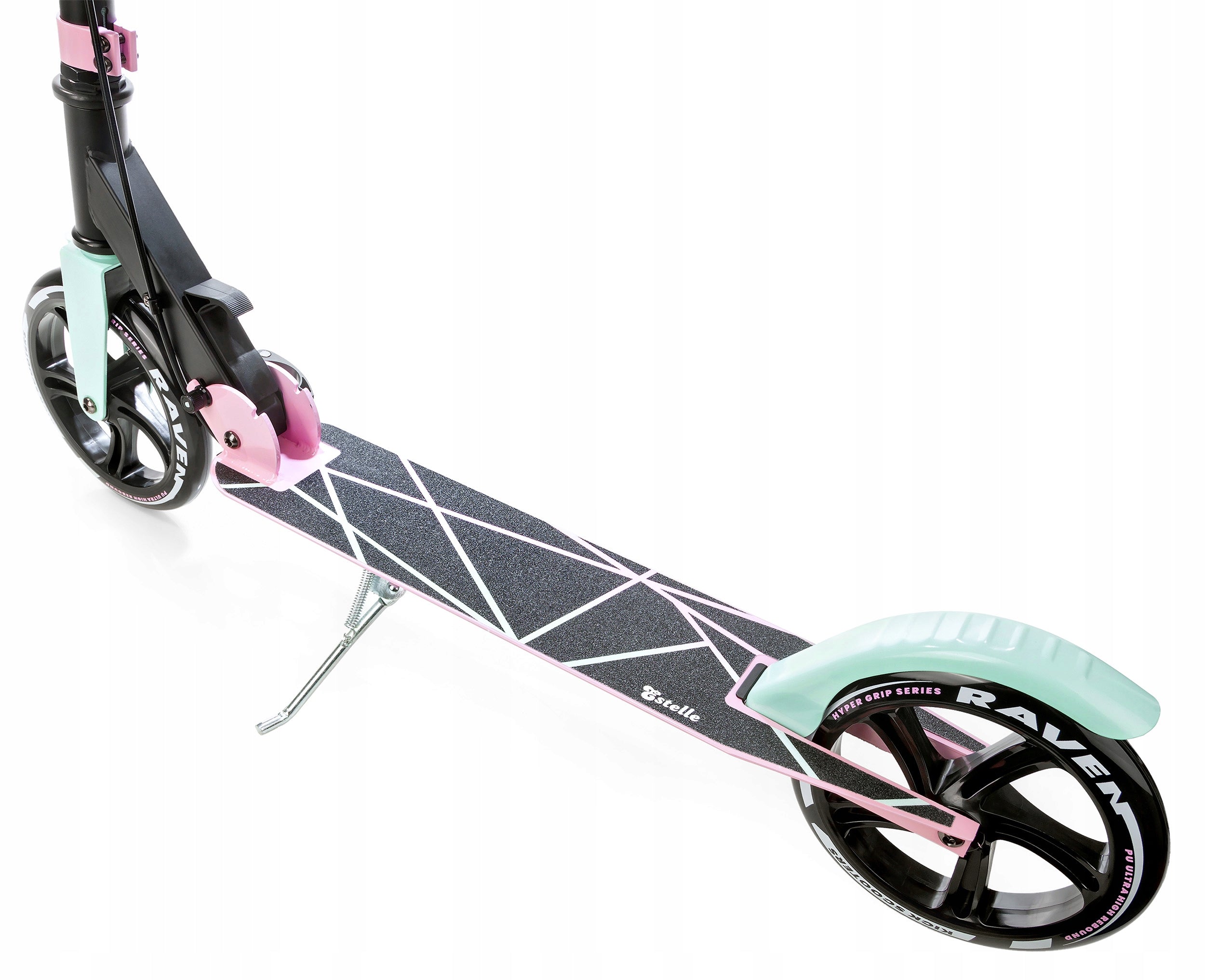Scooter LARGE Folding RAVEN Estelle 200mm with brake and bell Shock absorption none