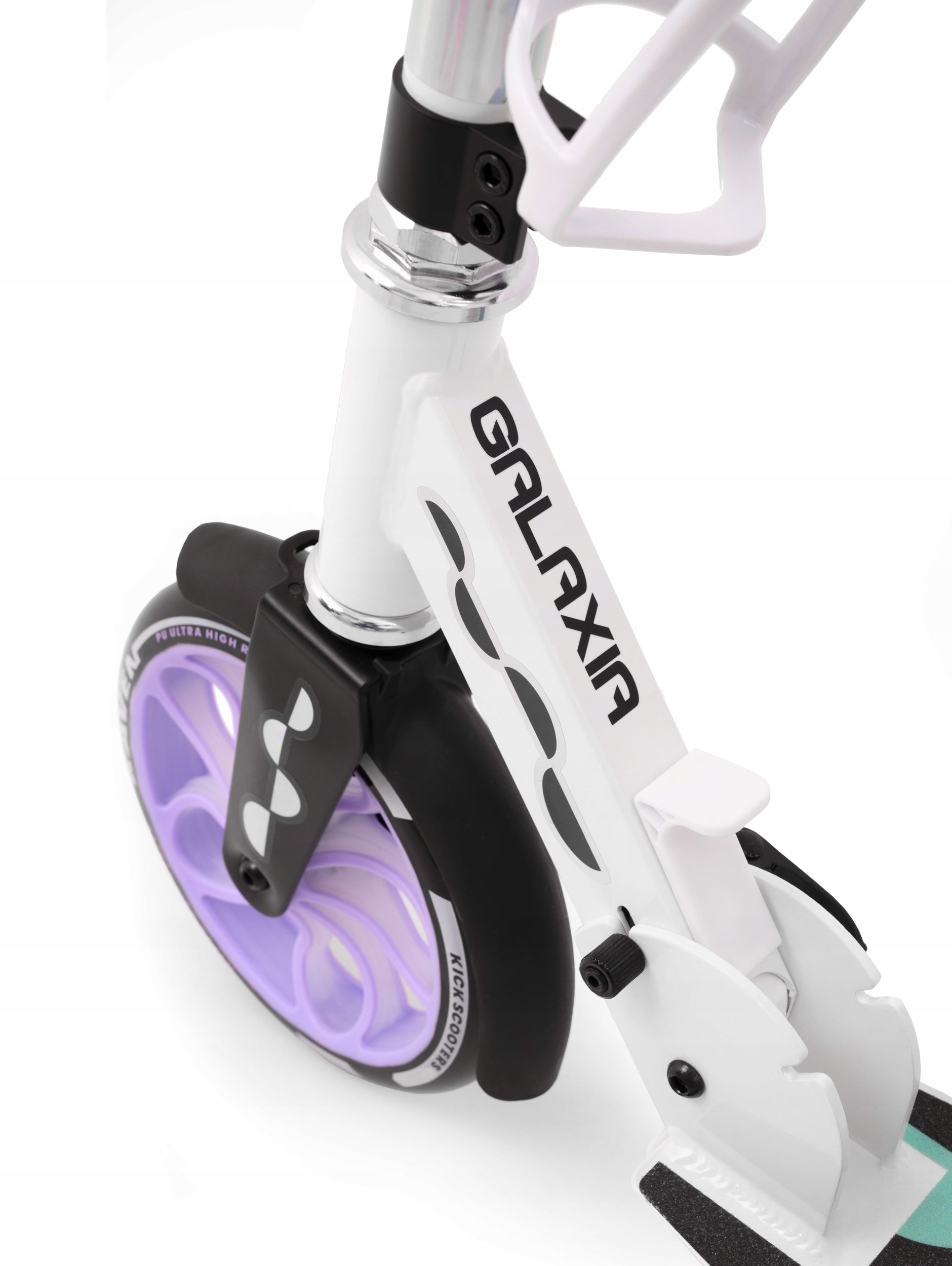Scooter LARGE RAVEN Galaxia Holo 200mm with basket, bell, LED wheels Kind two-wheeled