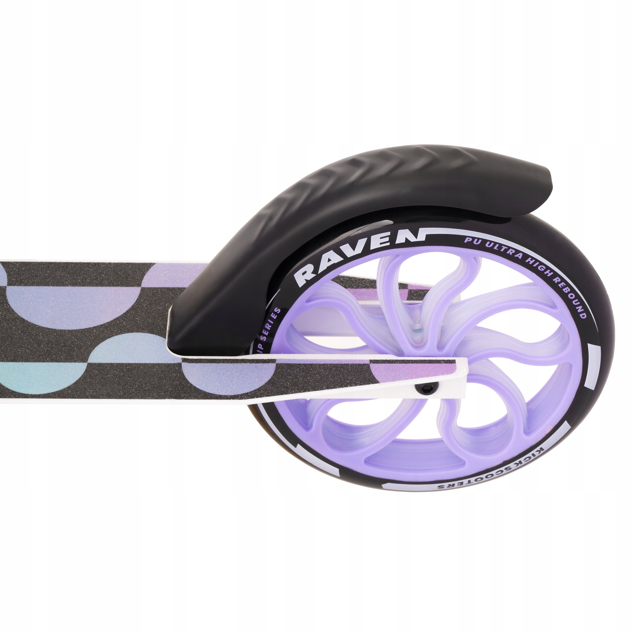 Scooter LARGE RAVEN Galaxia Holo 200mm with basket, bell, LED wheels Number of wheels 2