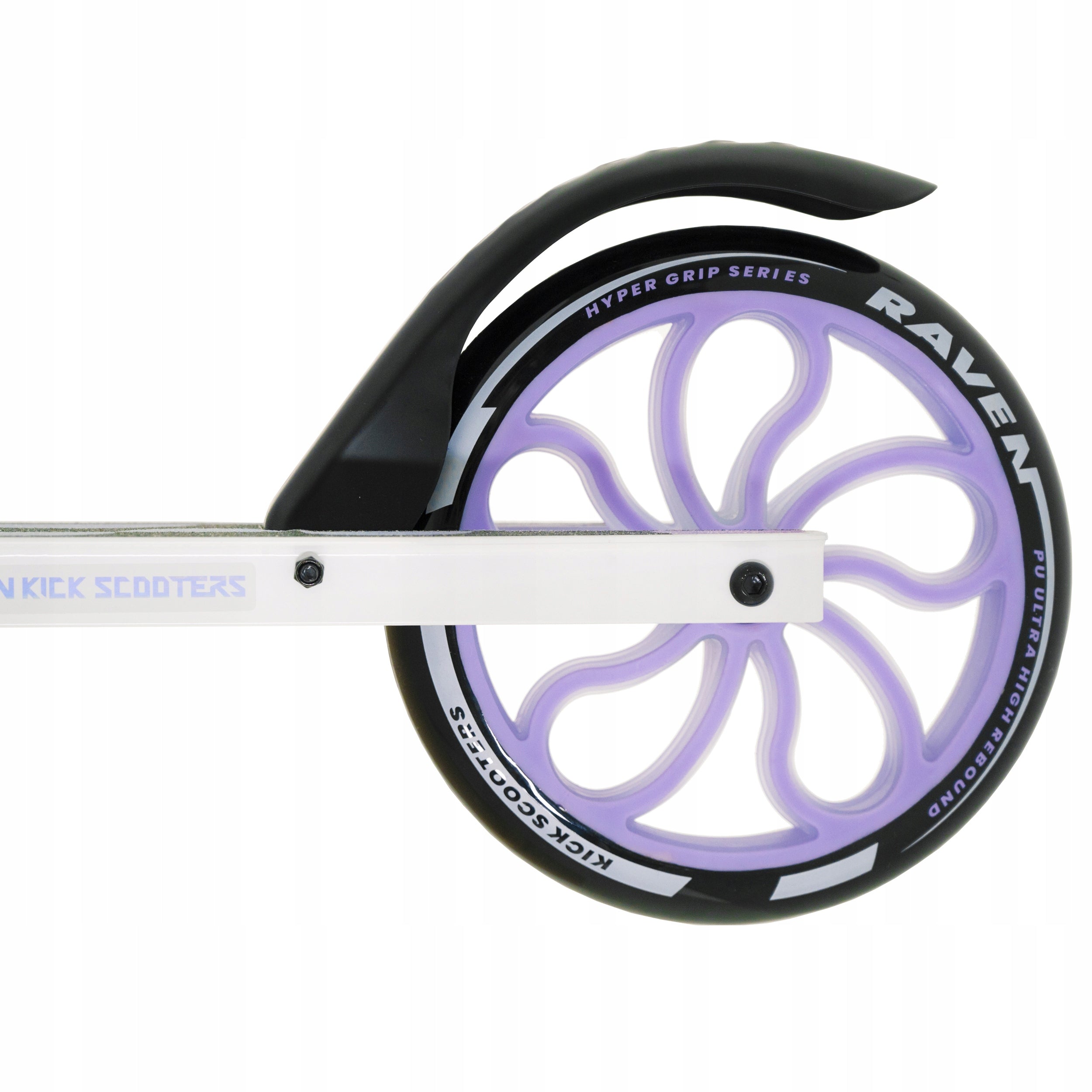 Scooter LARGE RAVEN Galaxia Holo 200mm with basket, bell, LED wheels Wheels natural rubber