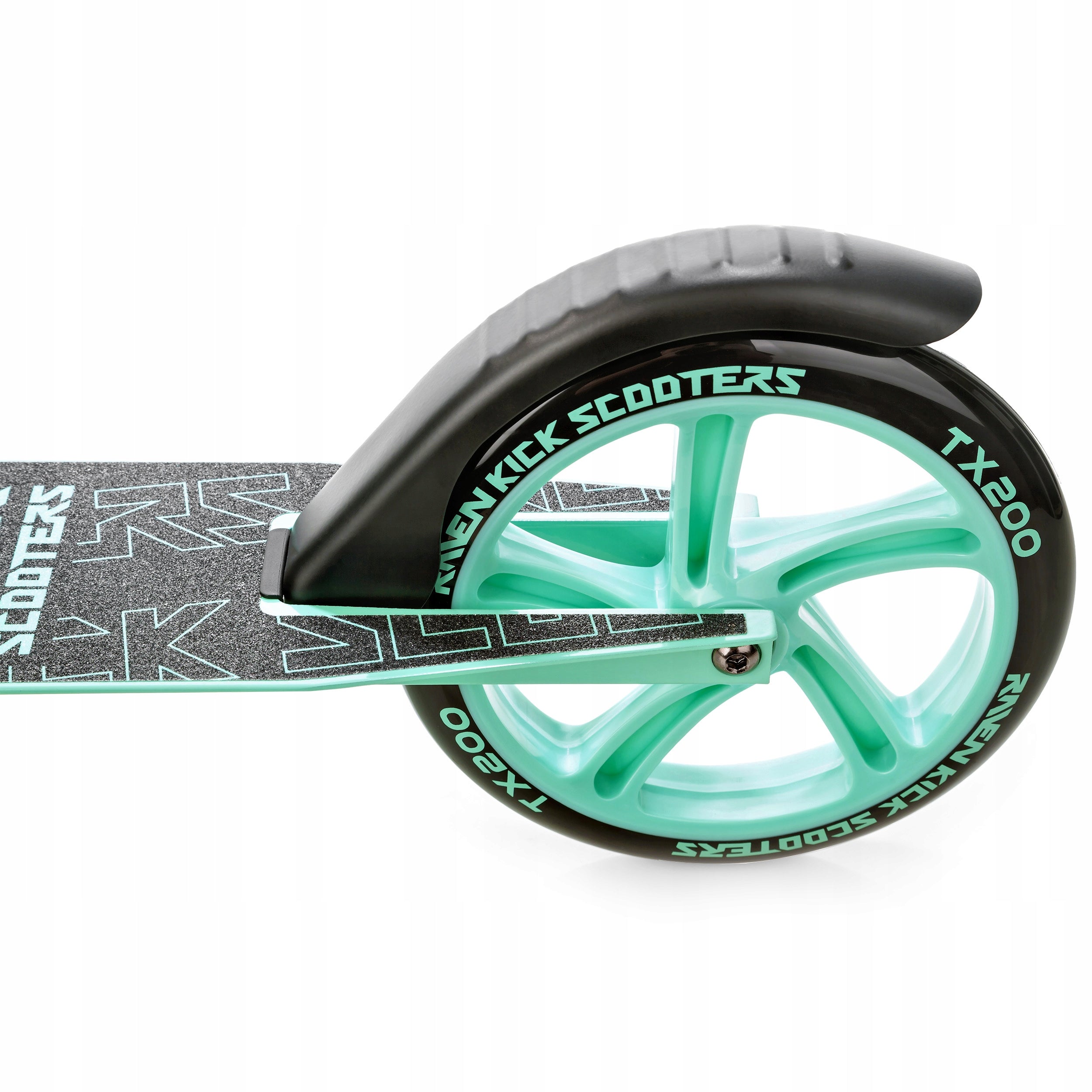 Scooter LARGE RAVEN Straight Mint 200mm brake bell water bottle holder Color black green