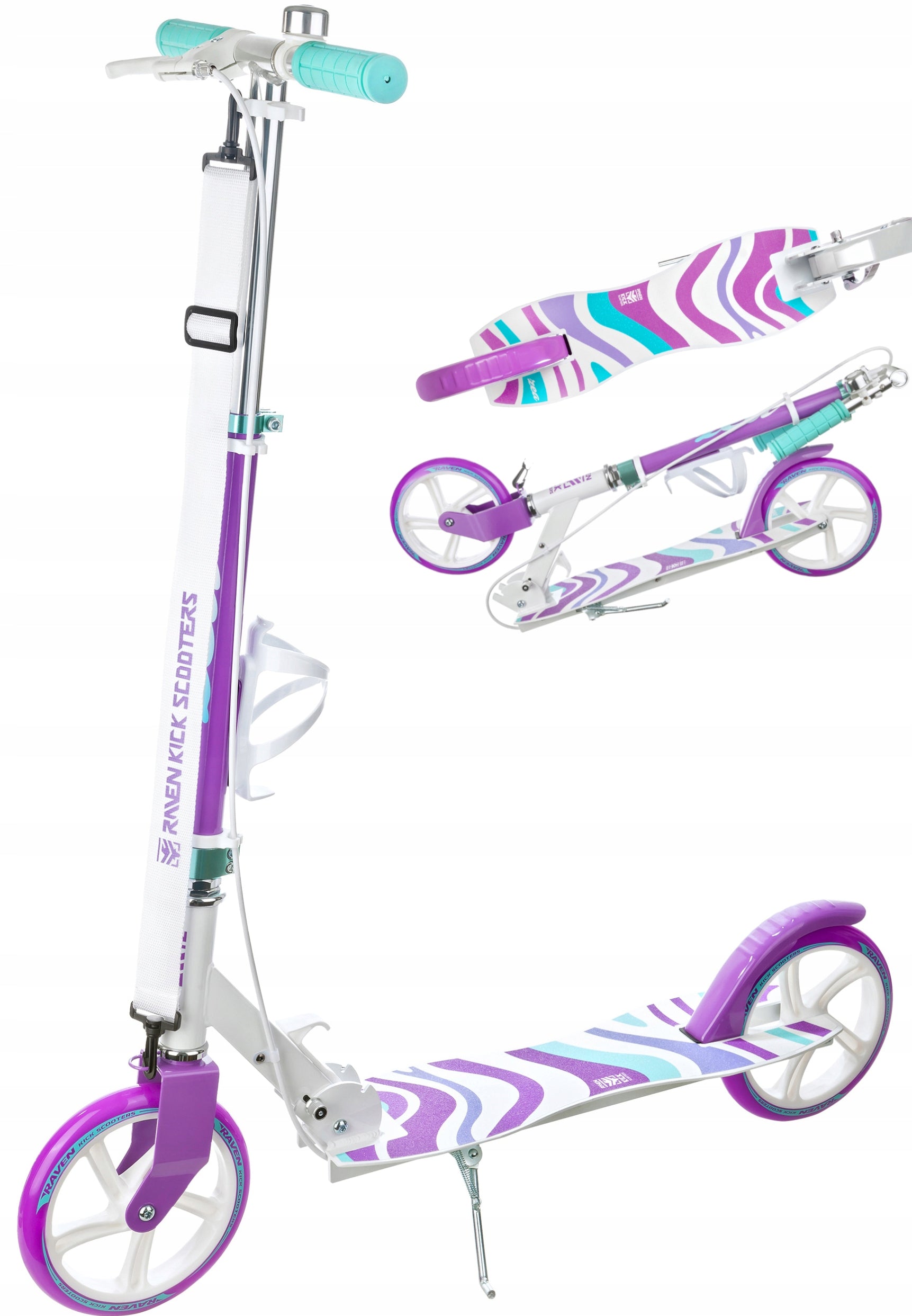 Scooter LARGE RAVEN Zea 200mm with brake, bell and water bottle holder