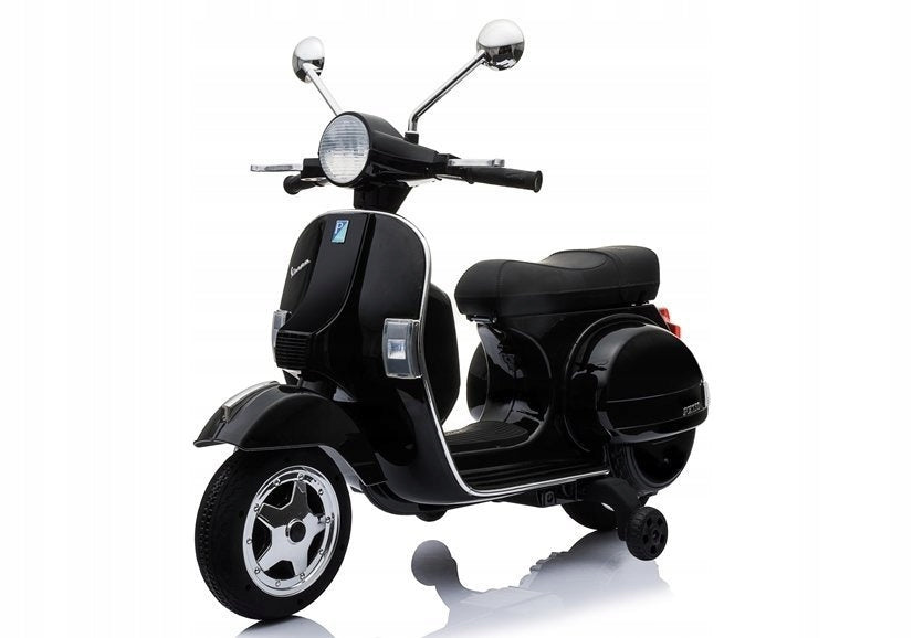 Scooter for Battery Vespa Black Brand LEAN Toys