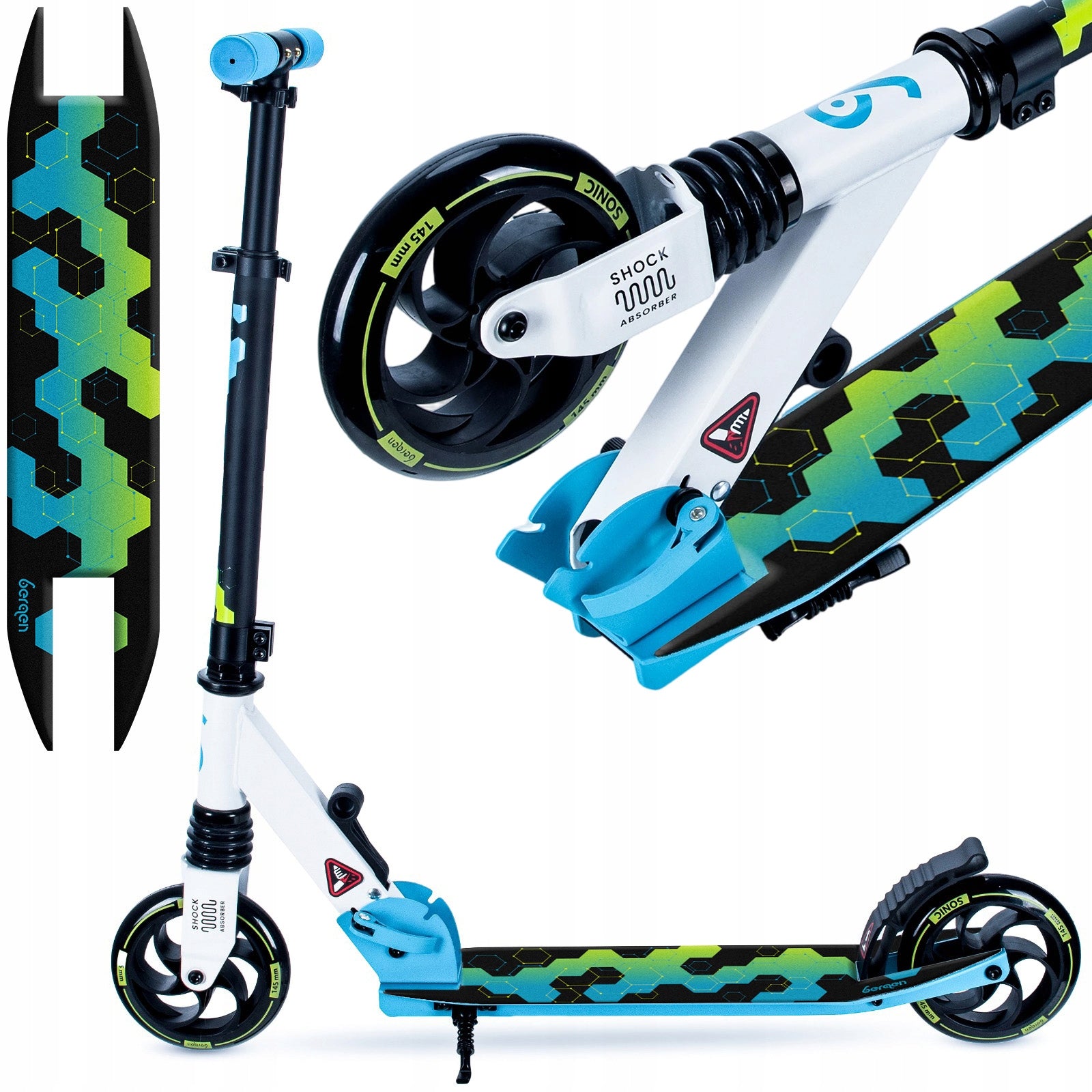 Scooter for children Bergen SONIC lightweight folding with shock absorber For gift