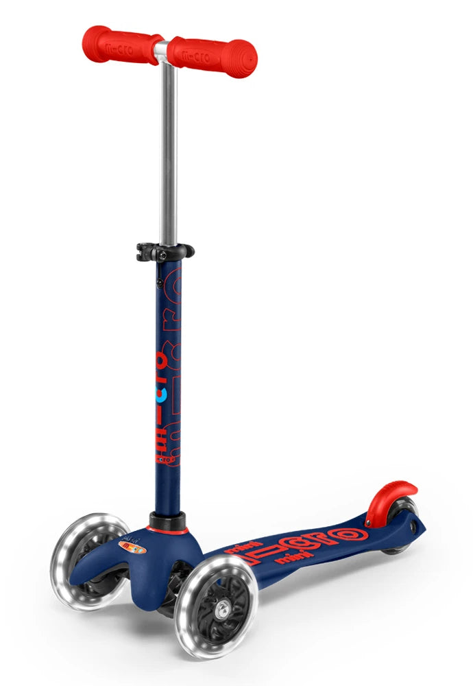 Scooter for children Micro Mini Deluxe LED Navy Blue MMD118 - from 2 to 5 years