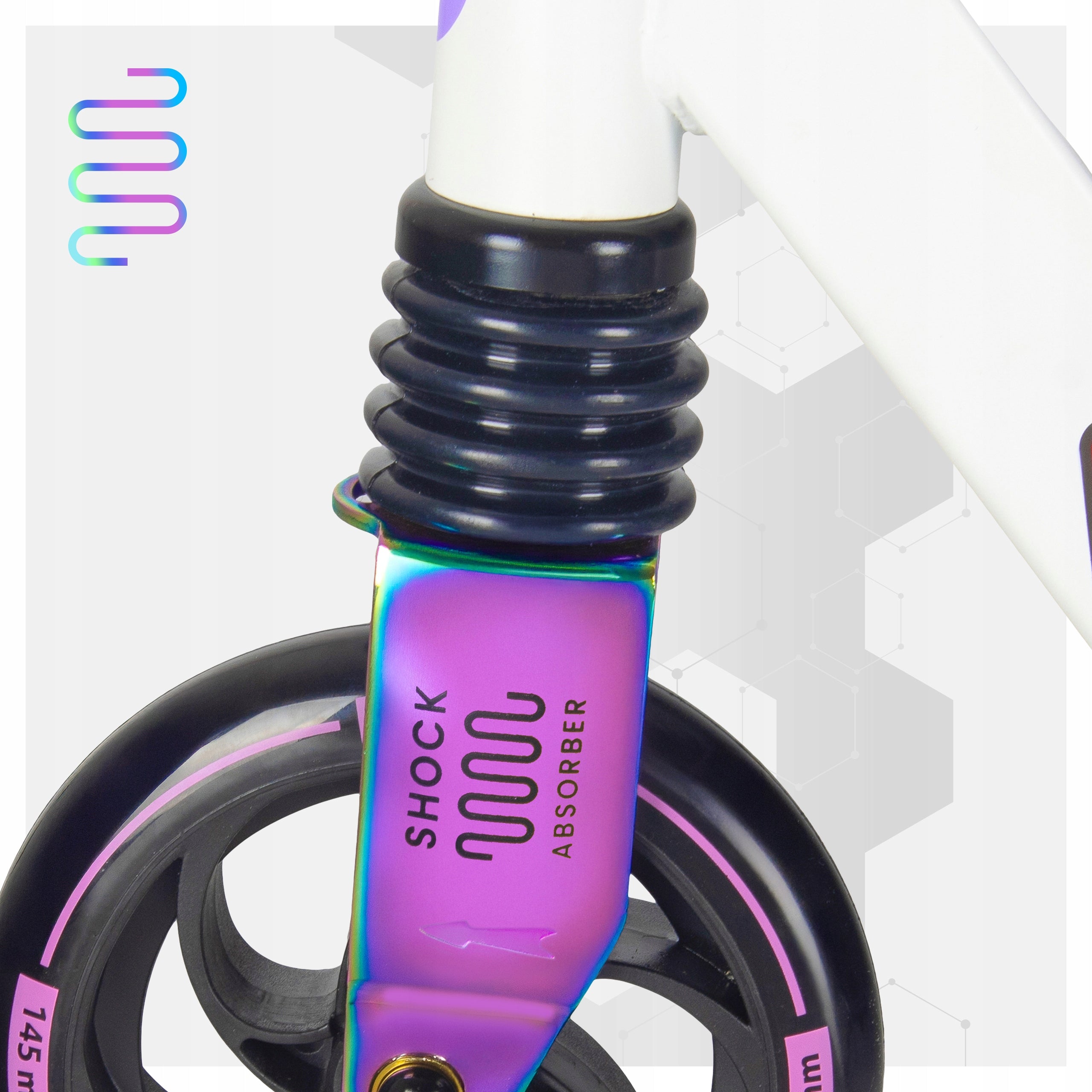Scooter for children light neochrome Bergen SONIC folding with shock absorber Brake yes