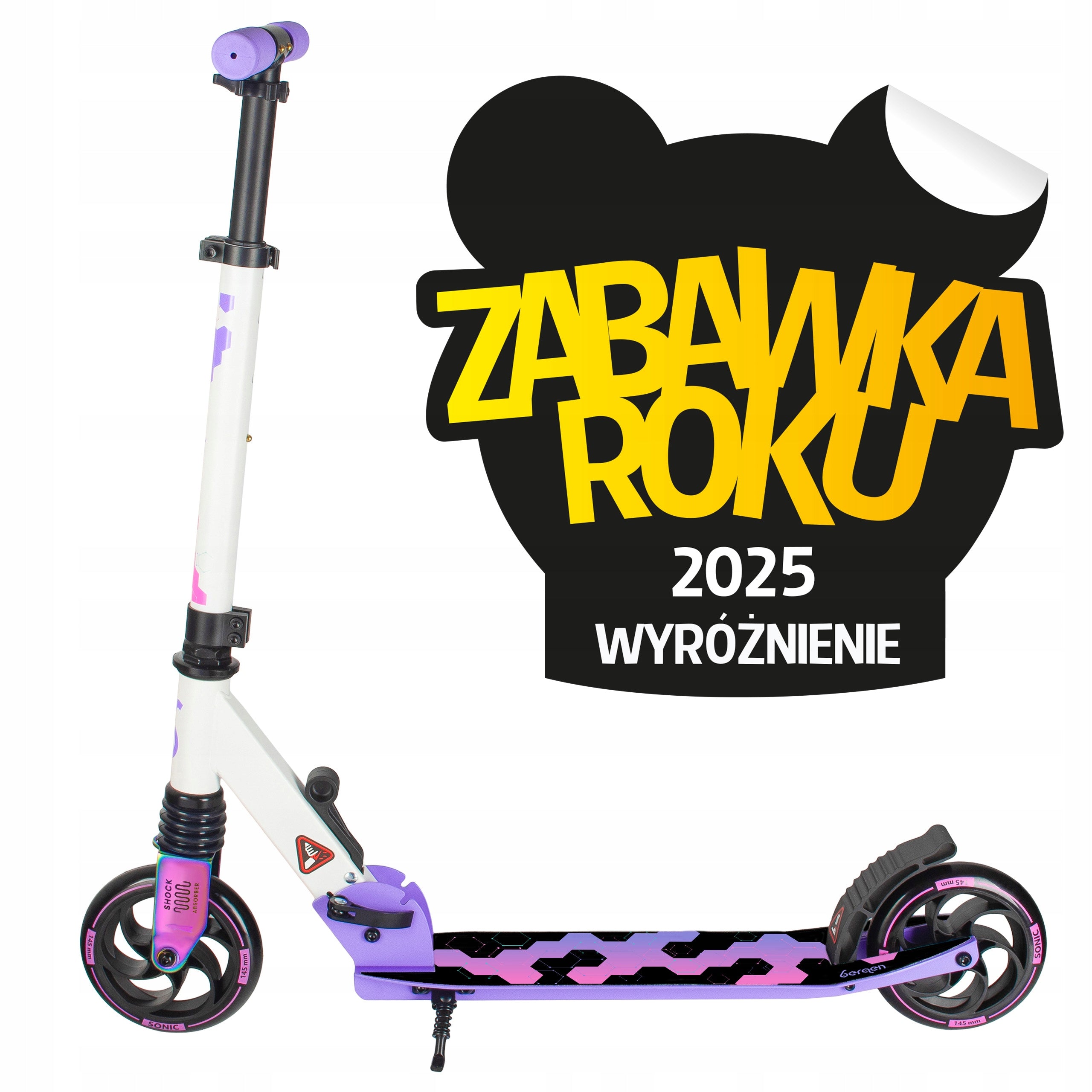 Scooter for children light neochrome Bergen SONIC folding with shock absorber Kind two-wheeled