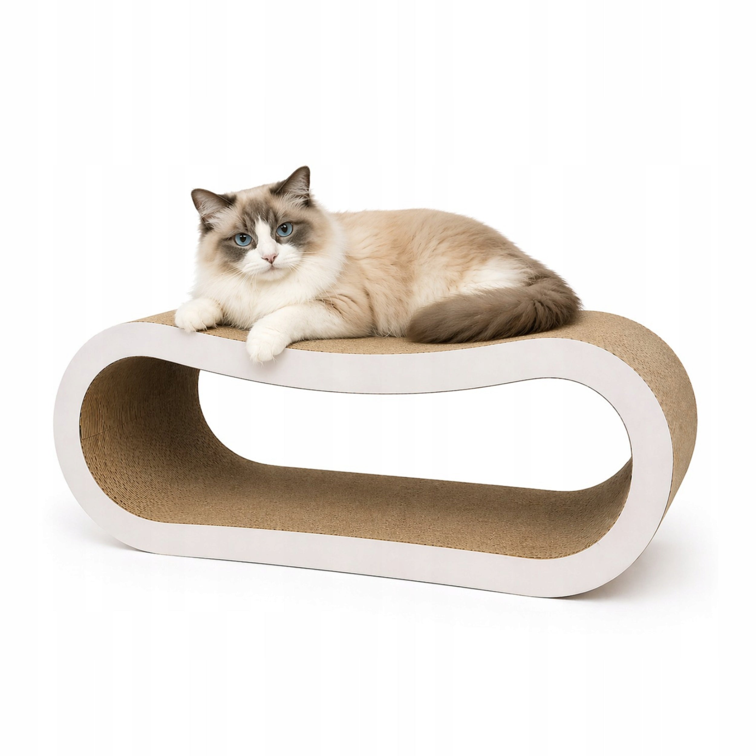Scratcher Deckchair Eight for Cat Cardboard Premium Bed 77x30x30cm EKO