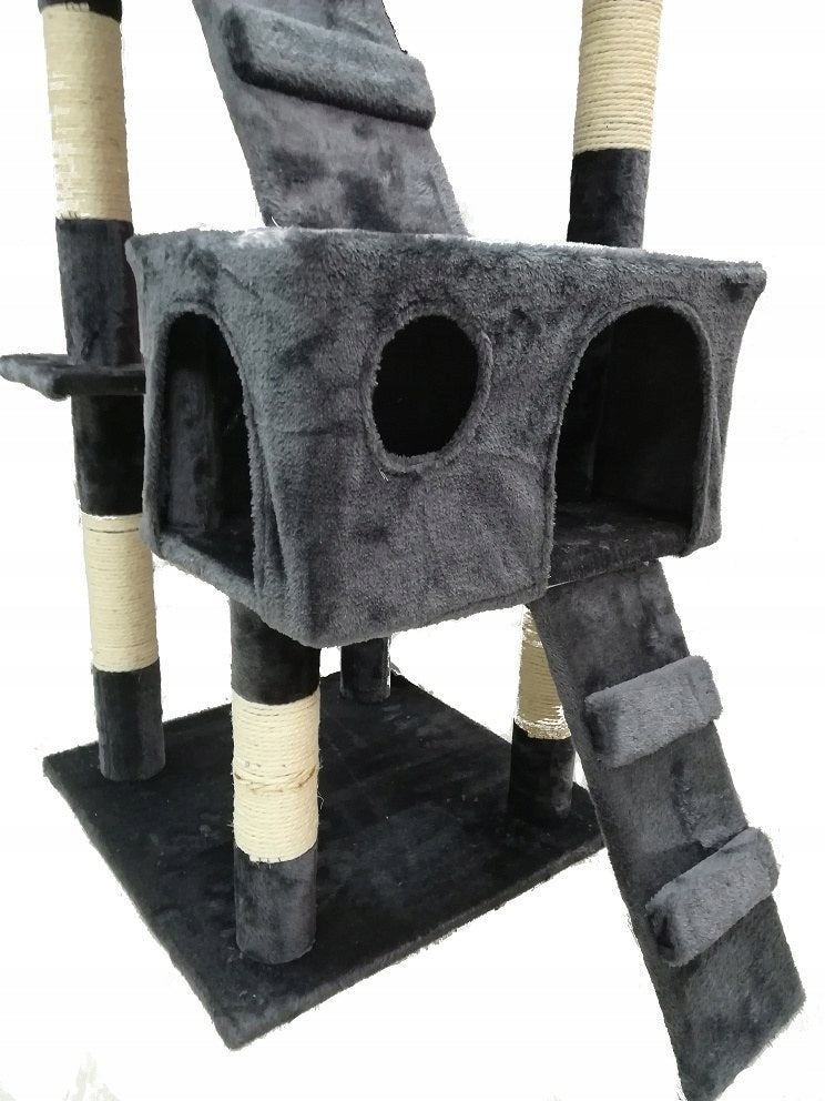 Scratcher cat booth tree bed Cottage posts 170cm 6 levels (F013) Height (cm) 161 - 220 cm