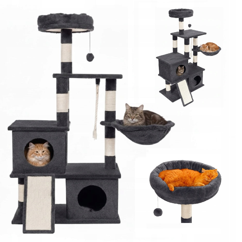 Scratcher cat booth tree bed cottage posts 115cm 5 levels (F200) Manufacturer code F200