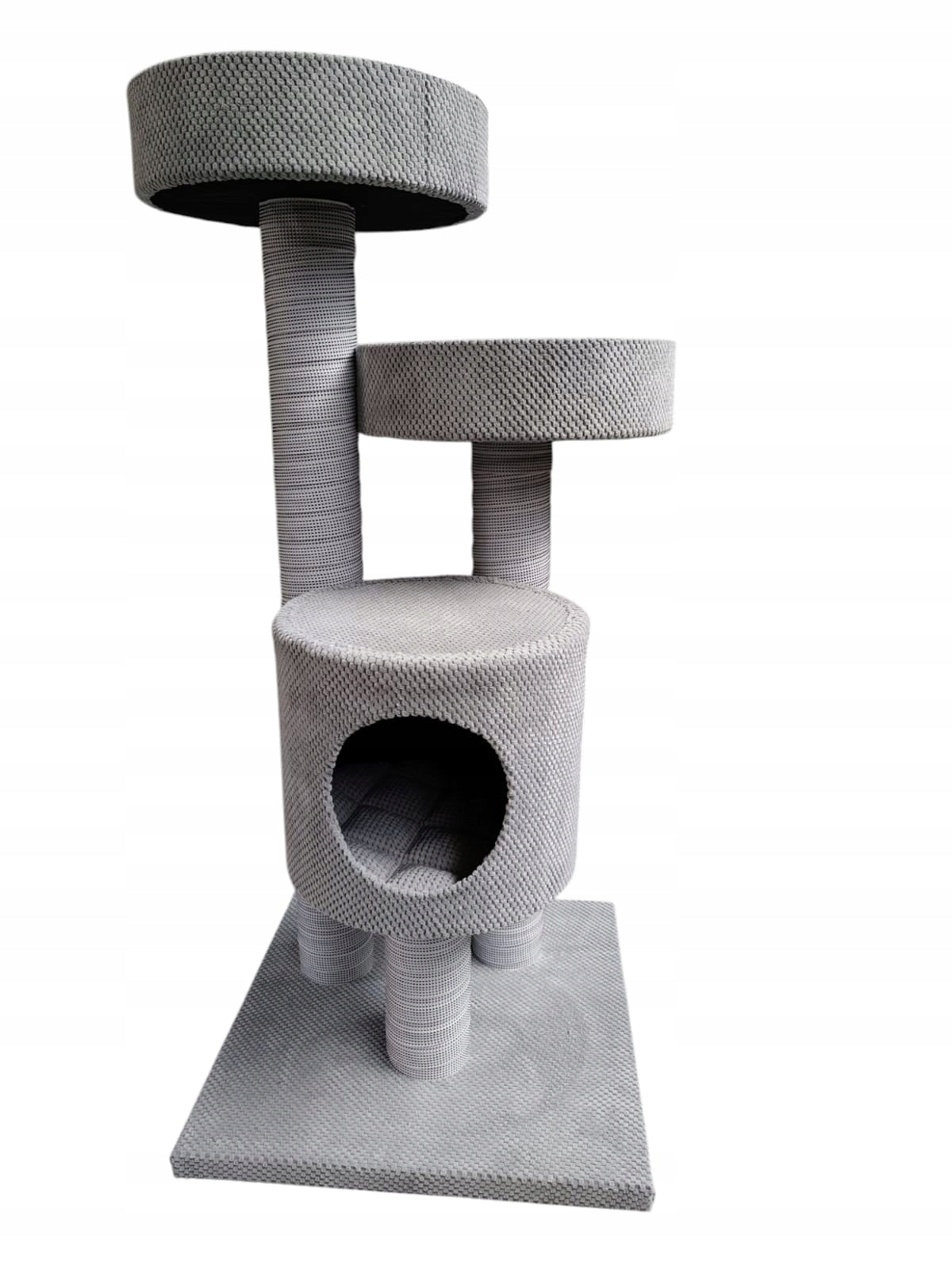 Scratcher for Cat Makspol nr.28 Cottage Beds+ Cushions ! Light Grey Height (cm) 101 - 160 cm