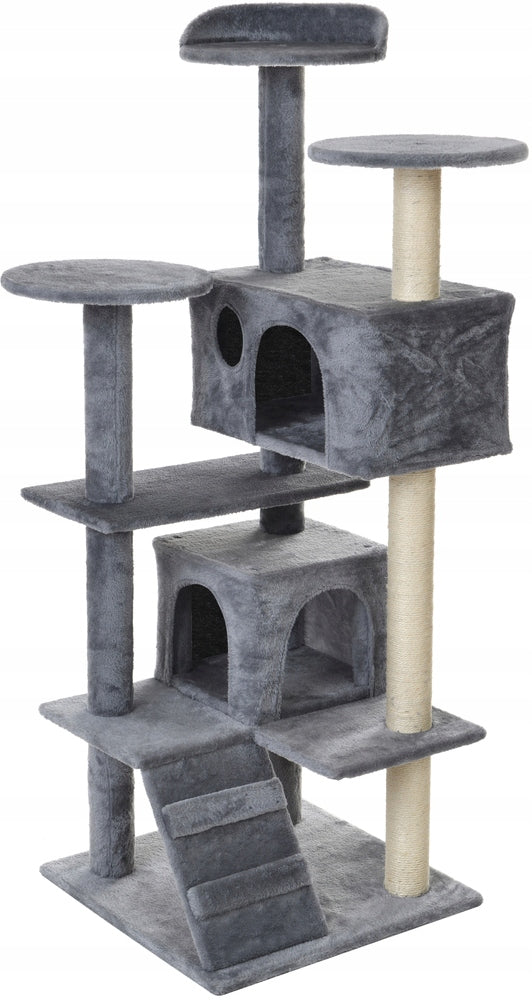 Scratcher for cats Funfit grey high 7 levels sisal 131 cm Color gray