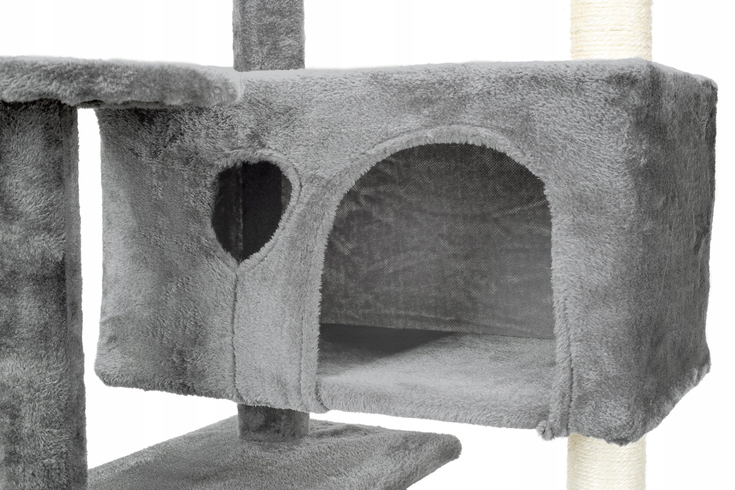 Scratcher for cats Funfit grey high 7 levels sisal 131 cm Kind tall scratching post bed scratching post scratching tower