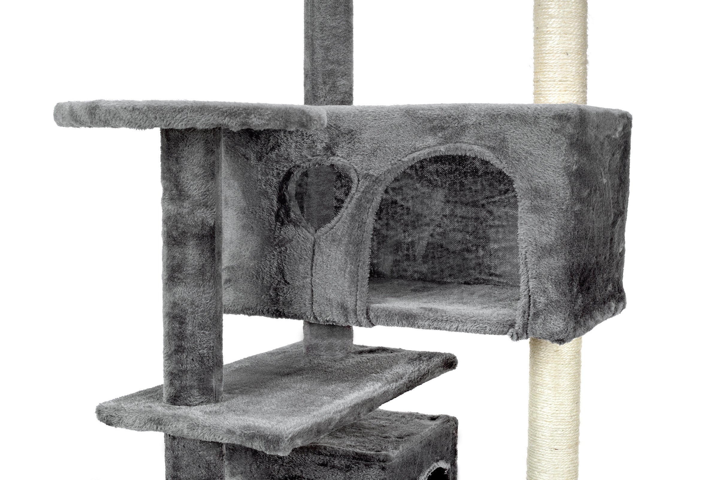 Scratcher for cats Funfit grey high 7 levels sisal 131 cm Manufacturer code 1608
