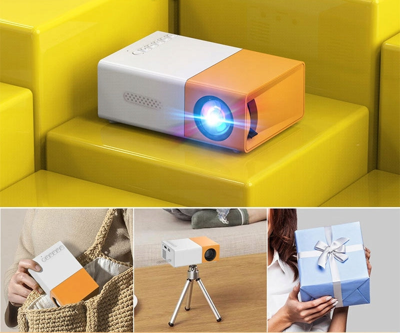 Screen Projector LCD Portable High-Definition Projector HD Stereo Sound Packaging status original