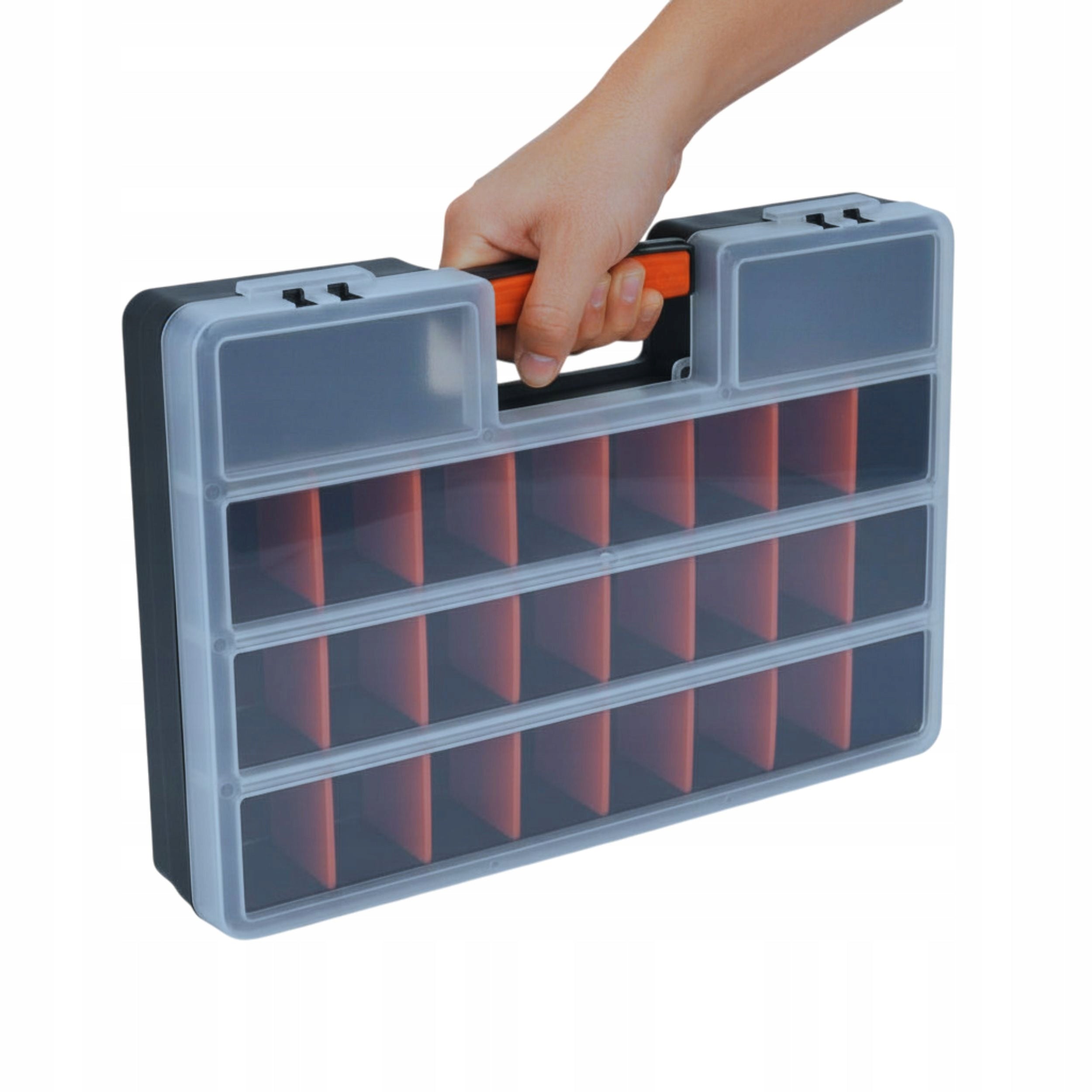 Screw organizer, tool box, container 26 compartments Suitcase Brand DIKEL