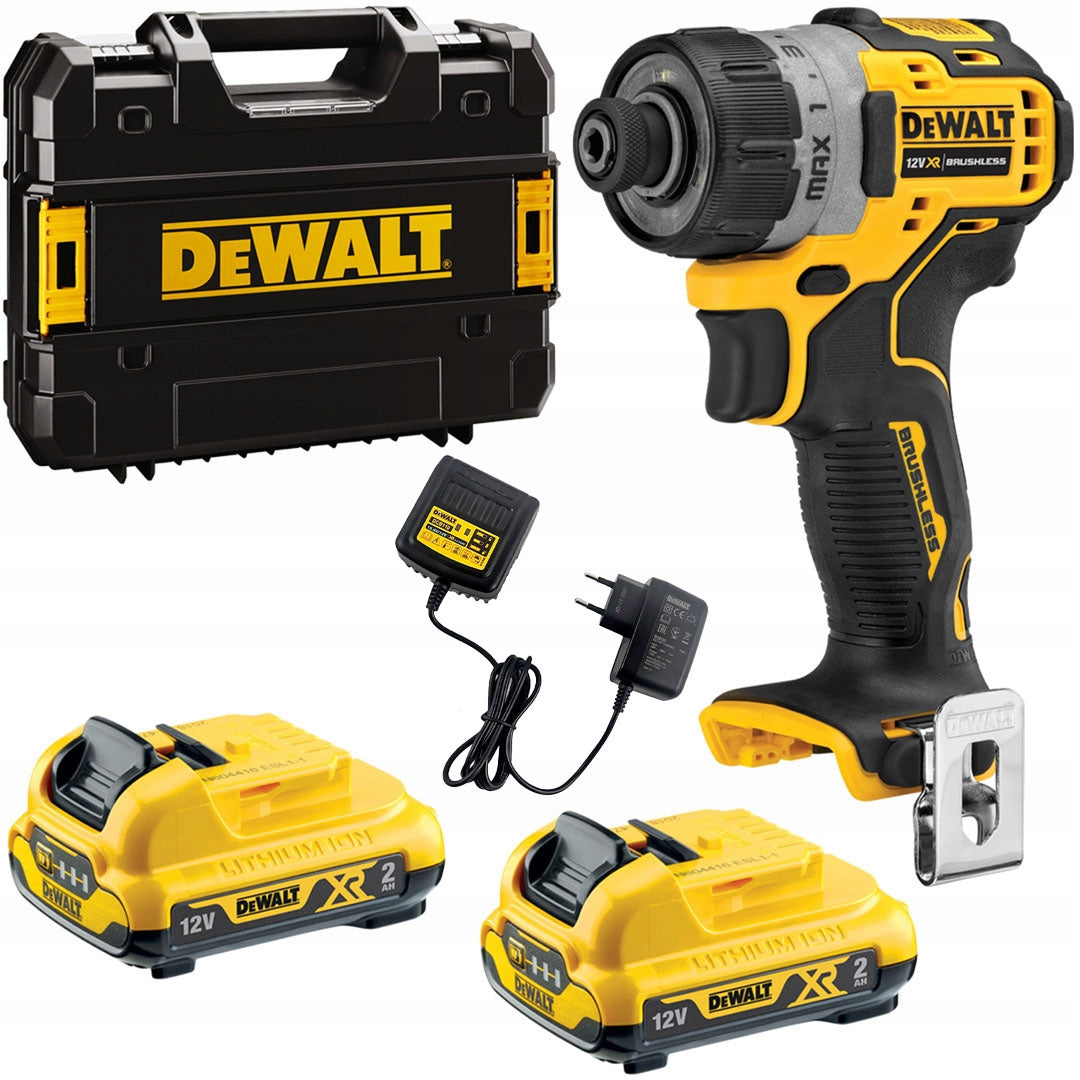 Screwdriver 12V 2x2Ah 1/4' for furniture DeWALT DCF601D2 suitcase
