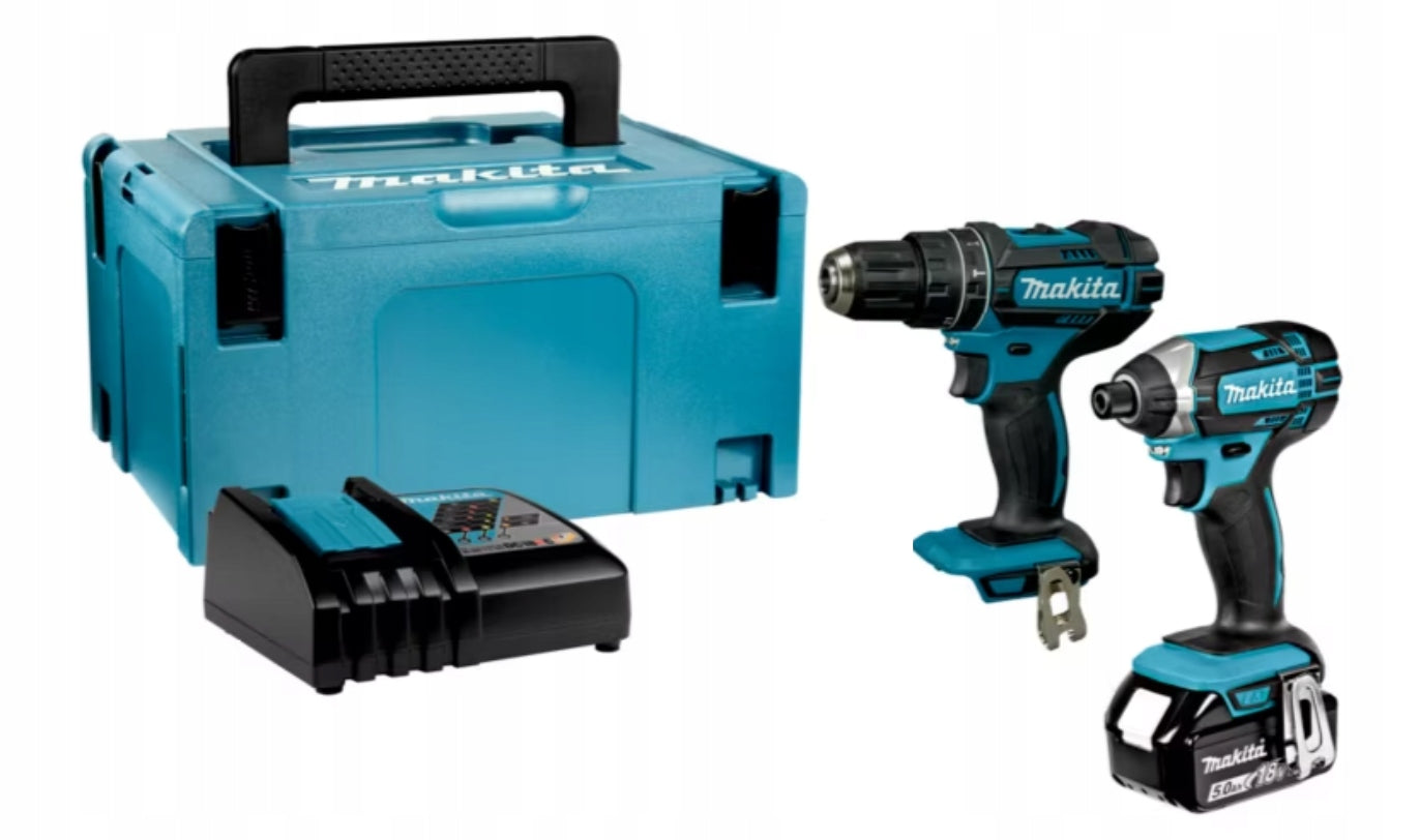 Screwdriver + screw driver set Makita 18V 1 x 5Ah 9A