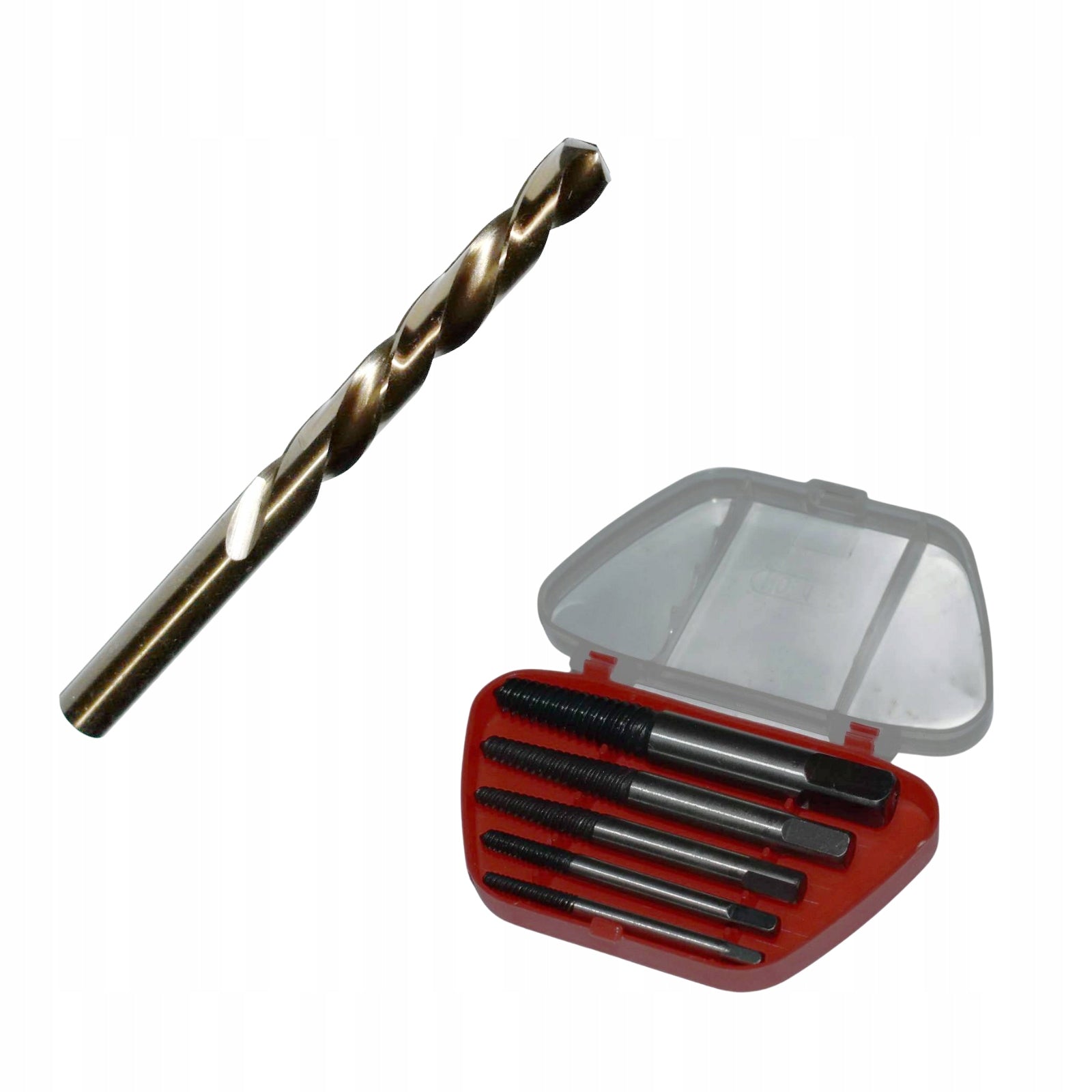 Screwdriver set M3-M18 + HSSCo 1,5-2-4-6-8-10 mm left-handed drill bits Packaging status original