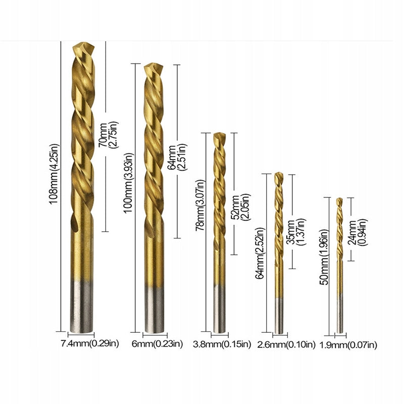 Screwdrivers and drill bits left titanium10 part Christmas gifts Manufacturer code Bomevarica