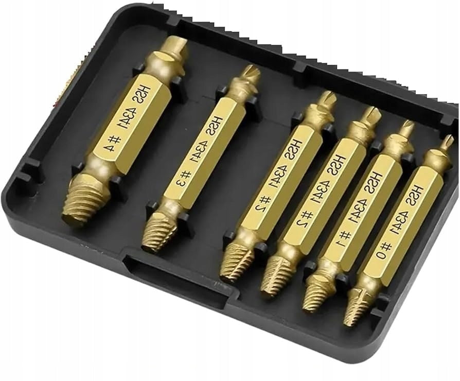 Screwdrivers for Broken Pin Screws Set of 6pcs SCREWS + Case Product weight with unit packaging 0.04 kg