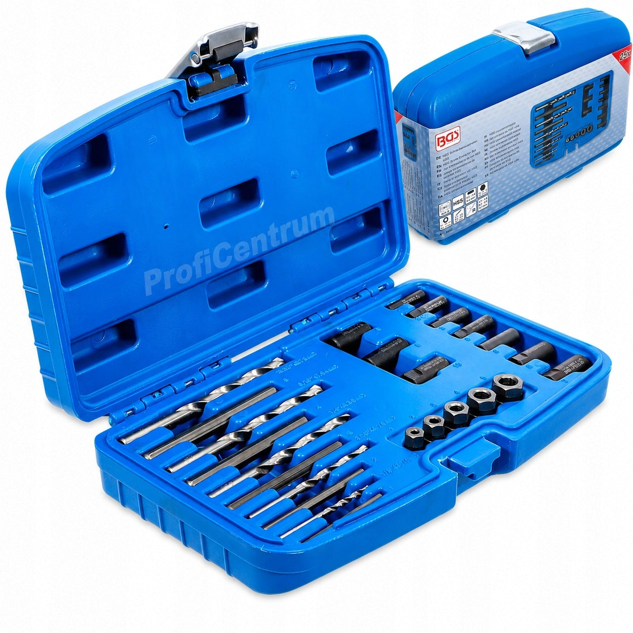 Screwdrivers for broken damaged screws and skewer set HSS 25el. BGS