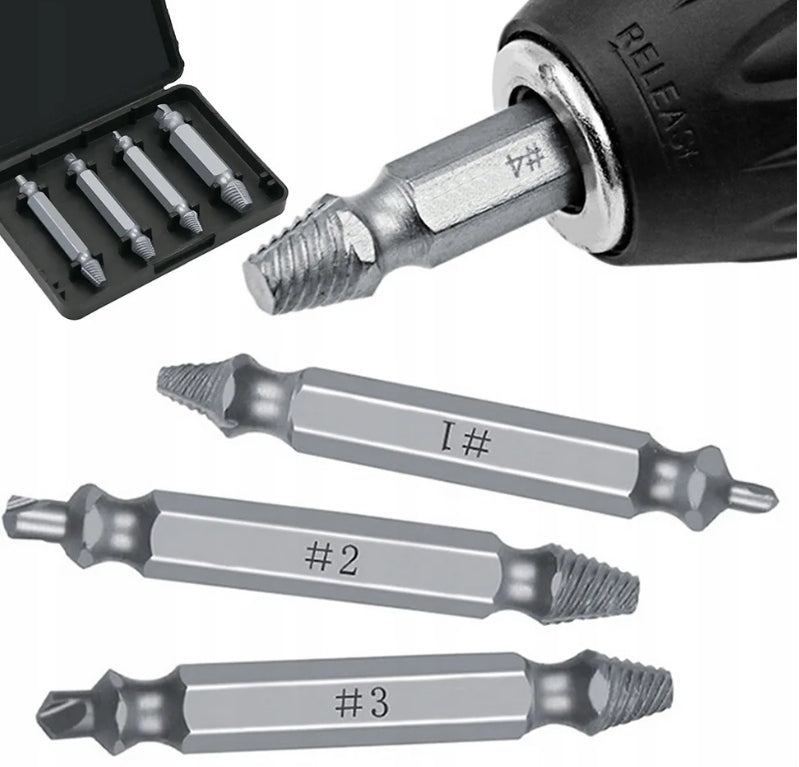 Screwdrivers for broken screw screws set of 4pcs