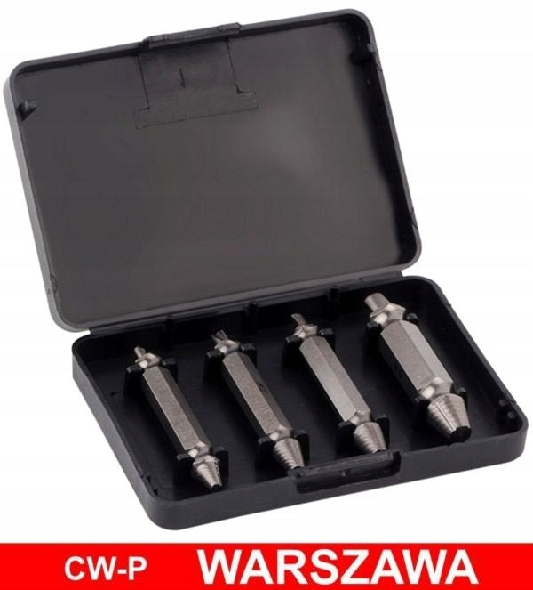 Screwdrivers for broken screws 4 sizes - bearing steel, chrome Brand no brand