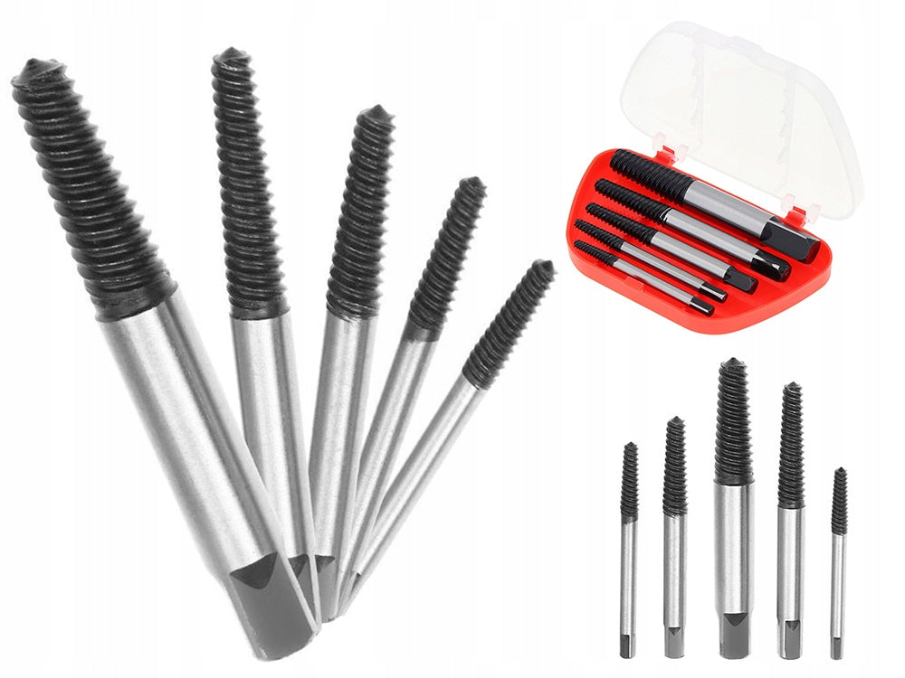Screwdrivers for broken screws broken threads set of 5 sizes Manufacturer code Wkrętaki do urwanych śrub