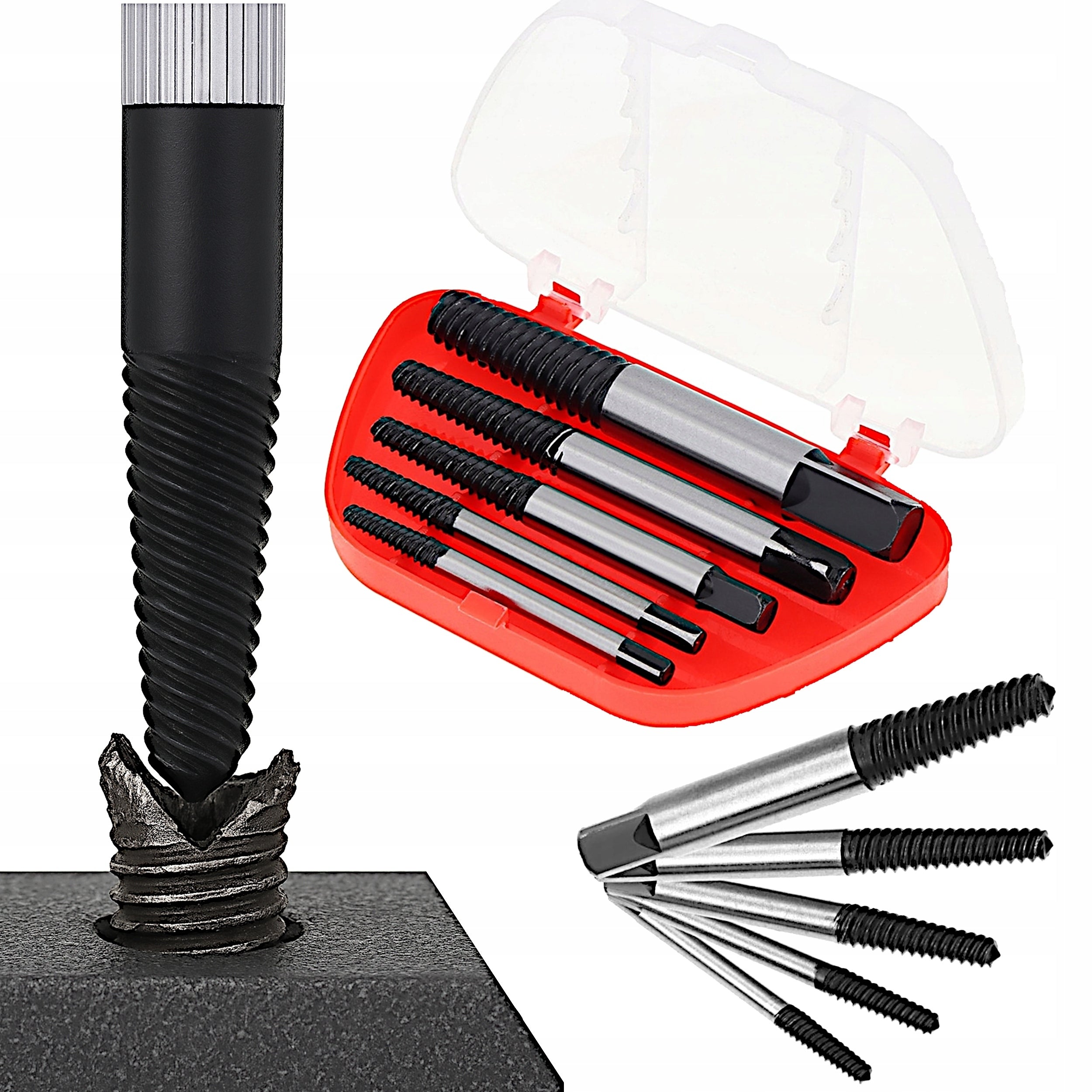 Screwdrivers for broken screws broken threads set of 5 sizes