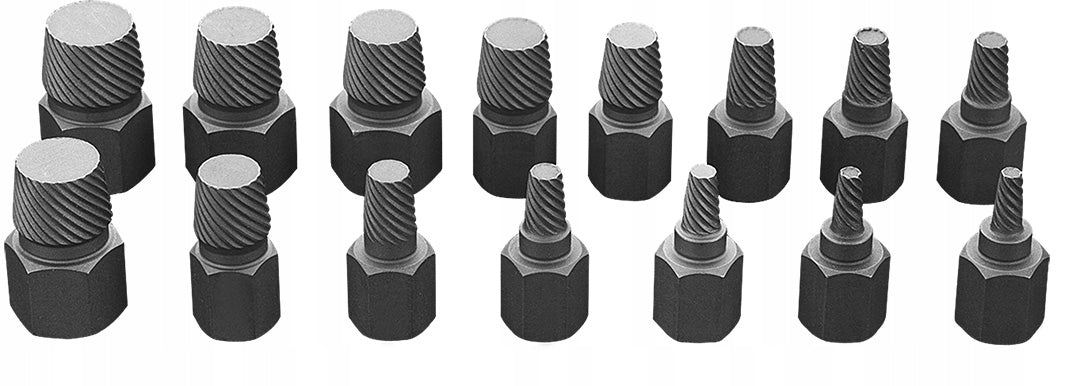 Screwdrivers for broken screws, set of 15 pcs. Product weight with unit packaging 1 kg