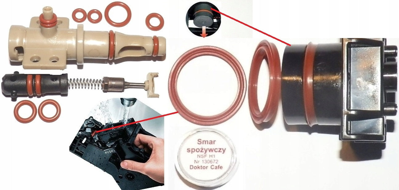 Seal repair kit with special lip Saeco Philips LatteGo 12pcs Brand no brand