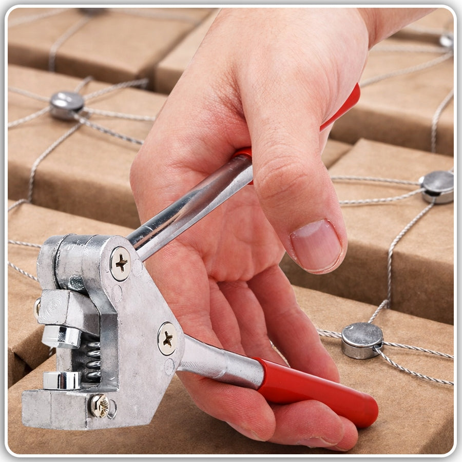 Sealing machine crimper pliers + lead seals round 20 pcs. set Manufacturer code Plombownica zaciskarka + plomby ołowiane
