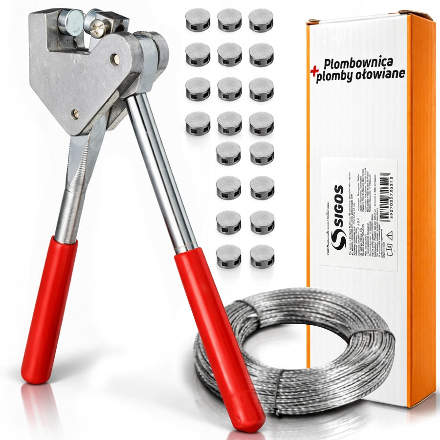 Sealing machine crimper pliers + lead seals round 20 pcs. set