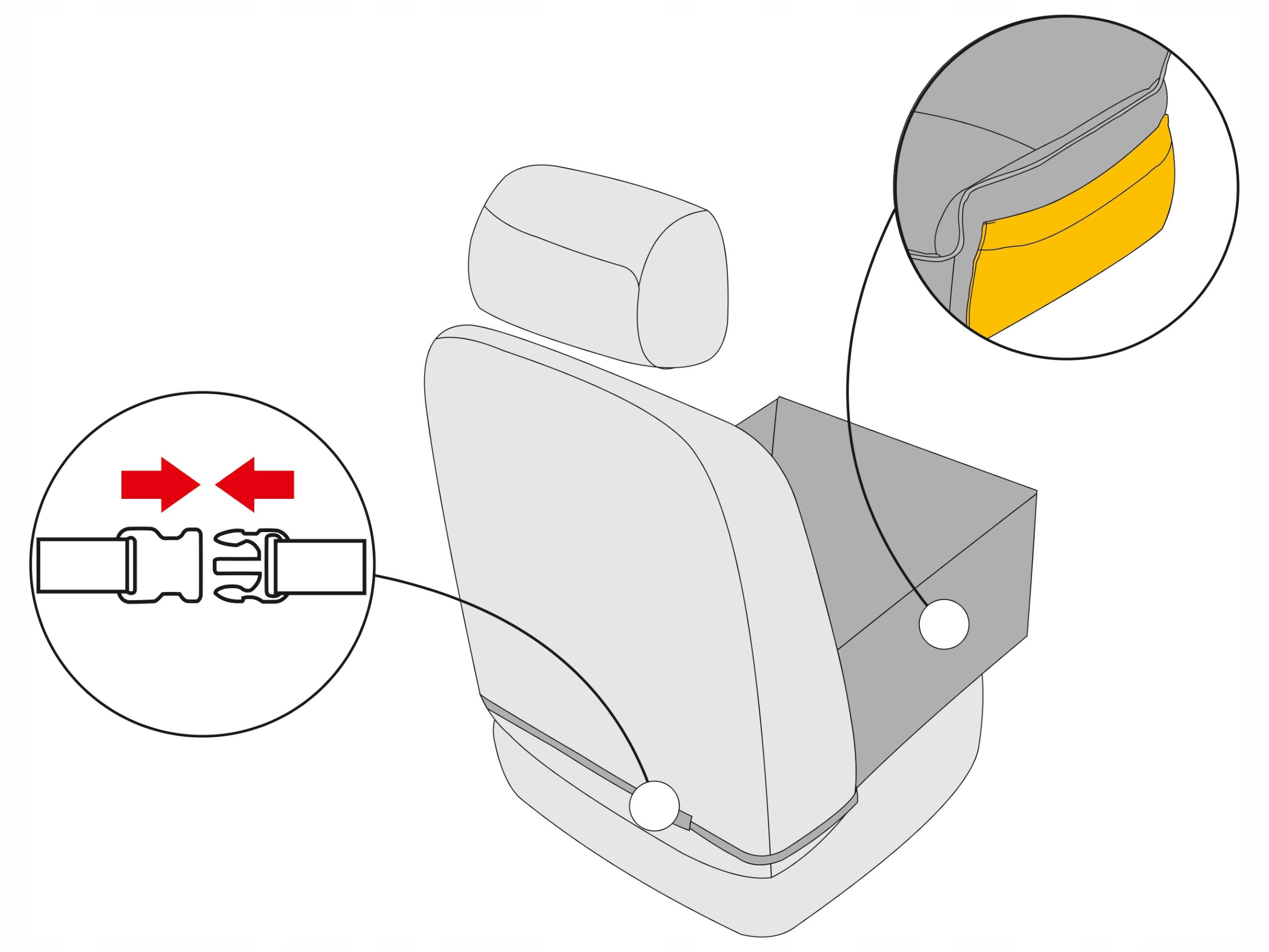 Seat Transporter Bed for car and home 57x55 Size L