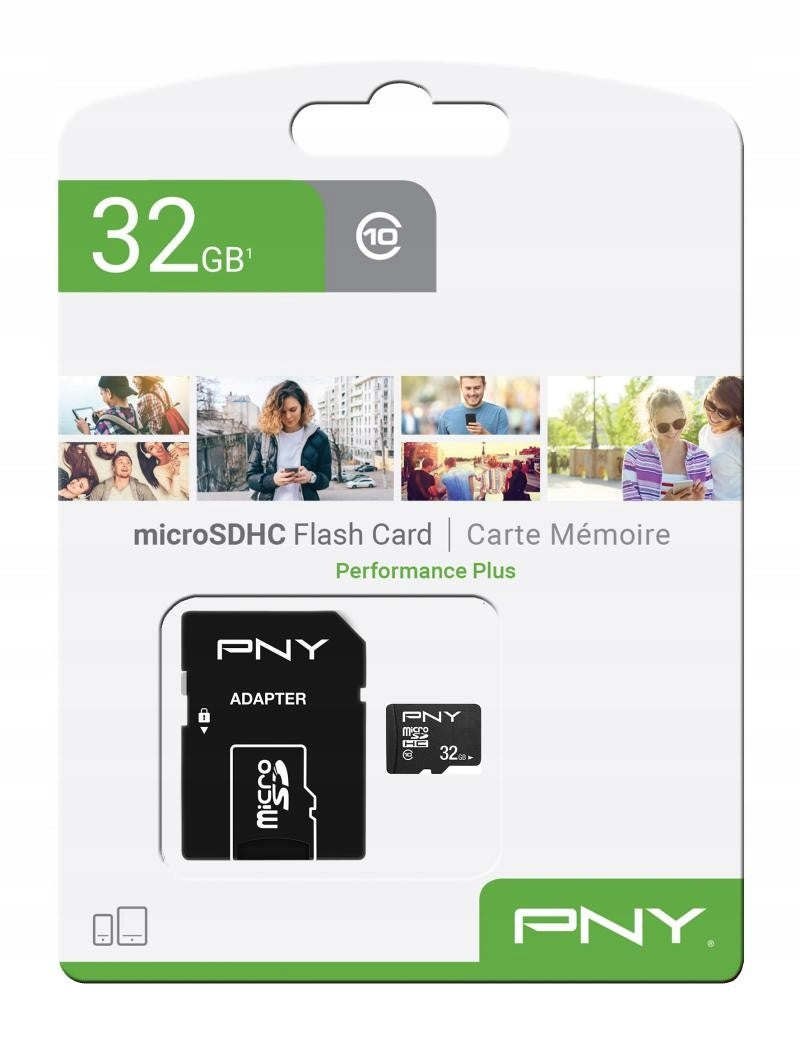 SecureDigital 32GB PNY SDXC cl10 SD card + adapter